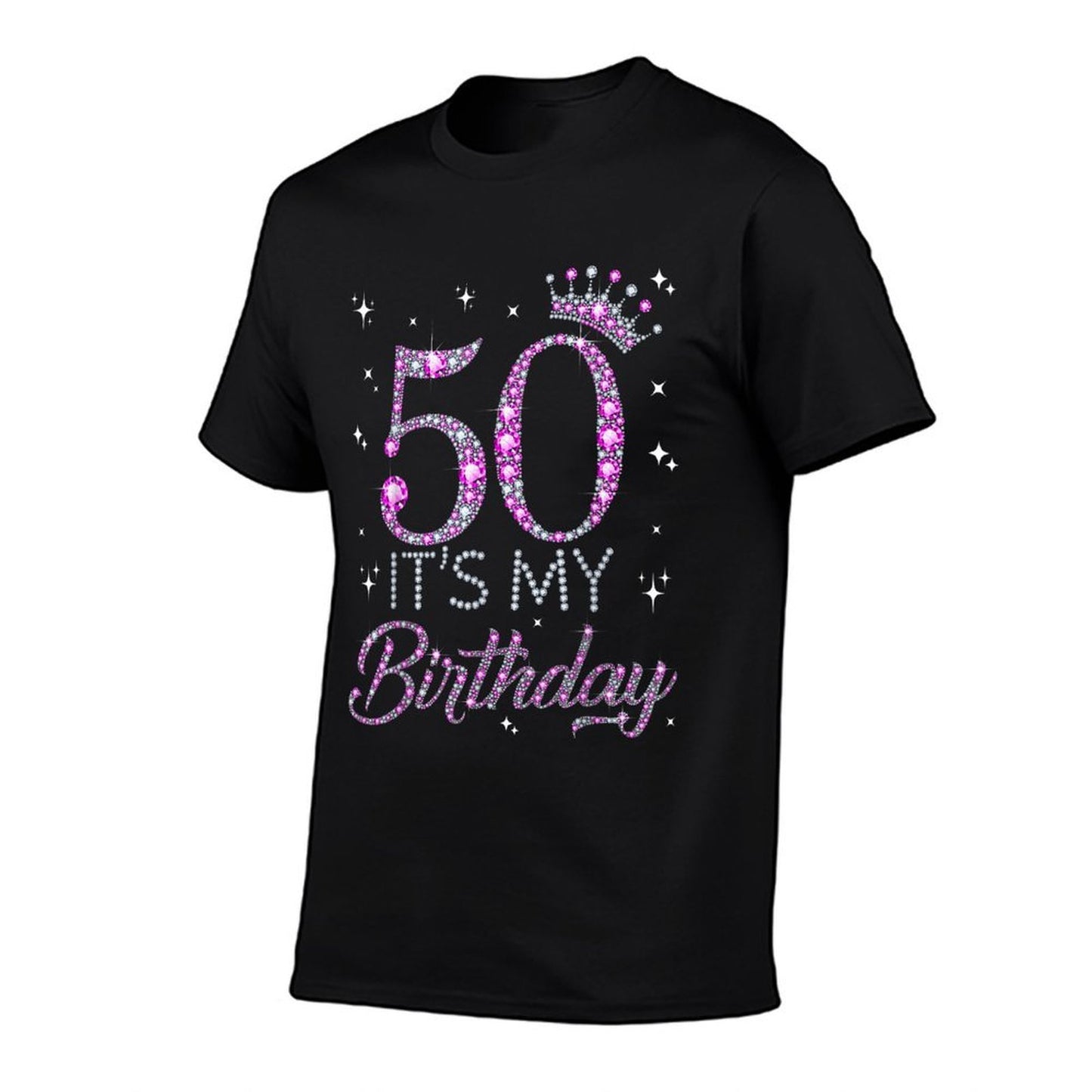 50 It's My Birthday Pink Crown 50th Birthday Gifts For Her Stretchy T-Shirt