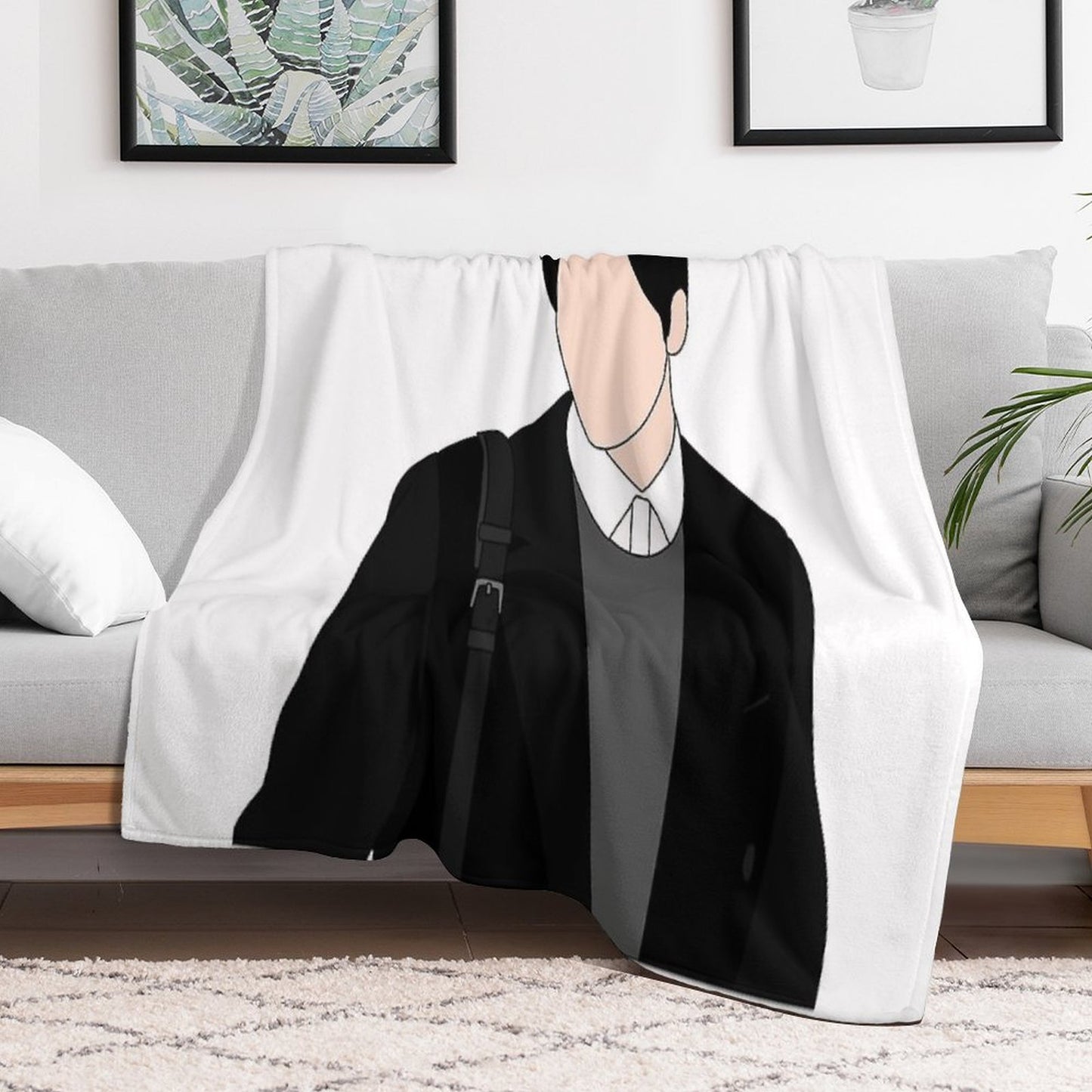 XO Kitty Min Ho No English Premium Throw Blanket