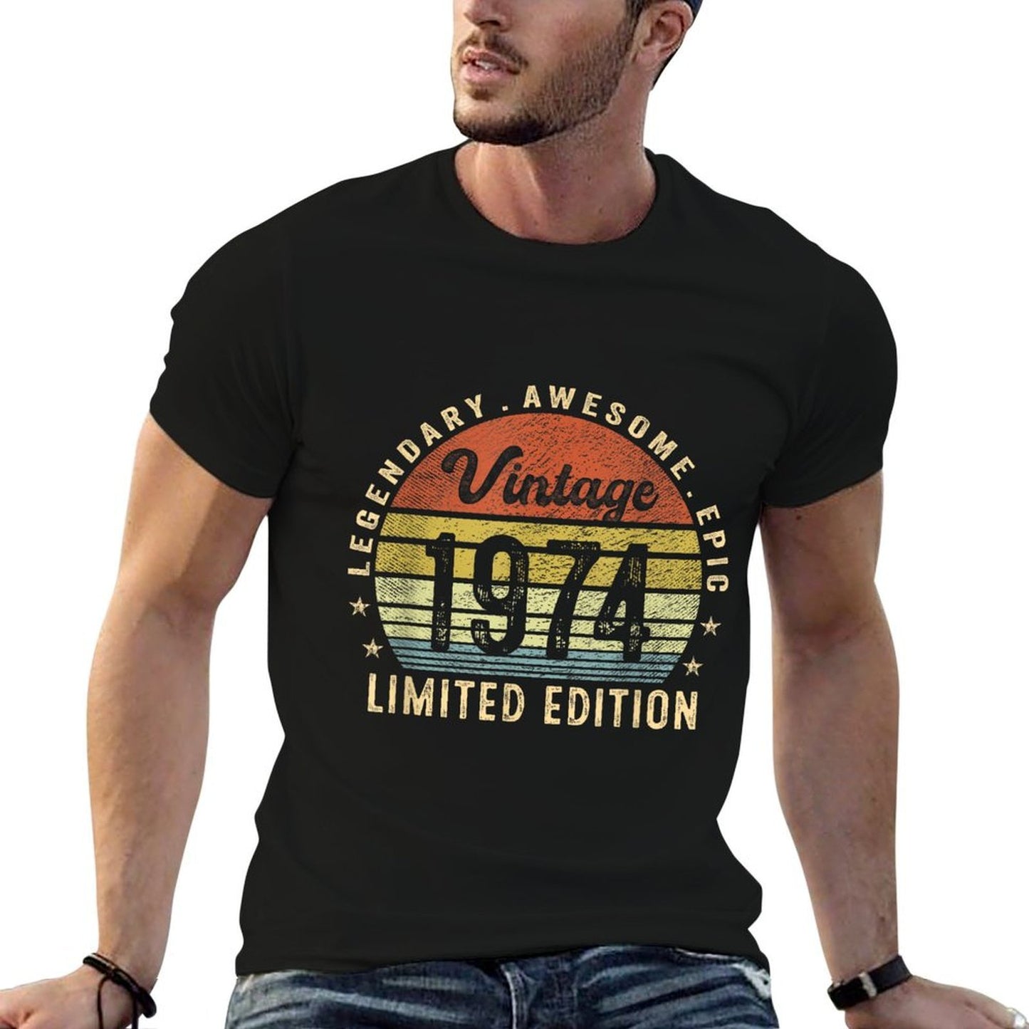 50 Year Old Gifts Vintage 1974 Limited Edition 50th Birthday Vintage-inspired T-Shirt