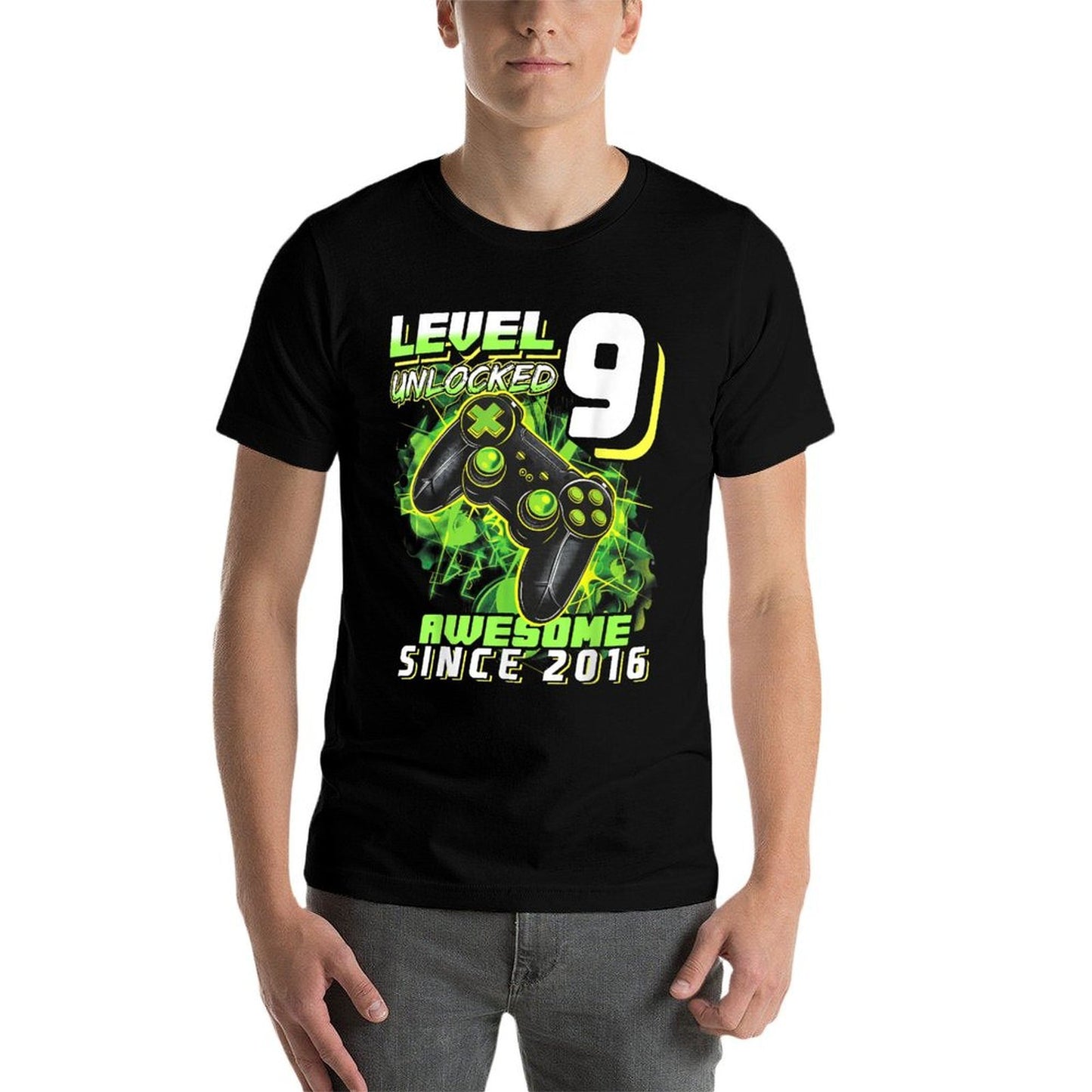 9th Birthday Boy Level 9 Gamer 9 Year Video Game Party Classic T-Shirt