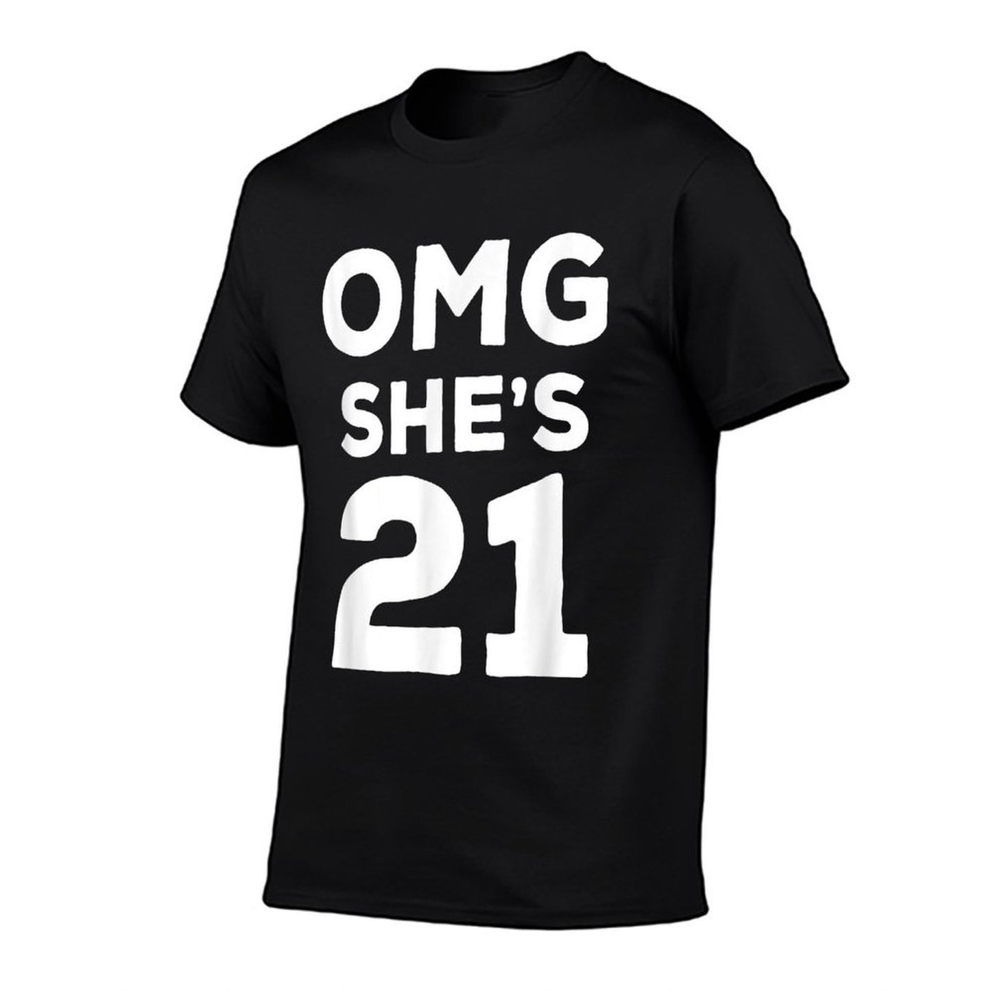 21st Birthday for Brother, Sister, Group OMG She's 21 Trendy Pattern T-Shirt