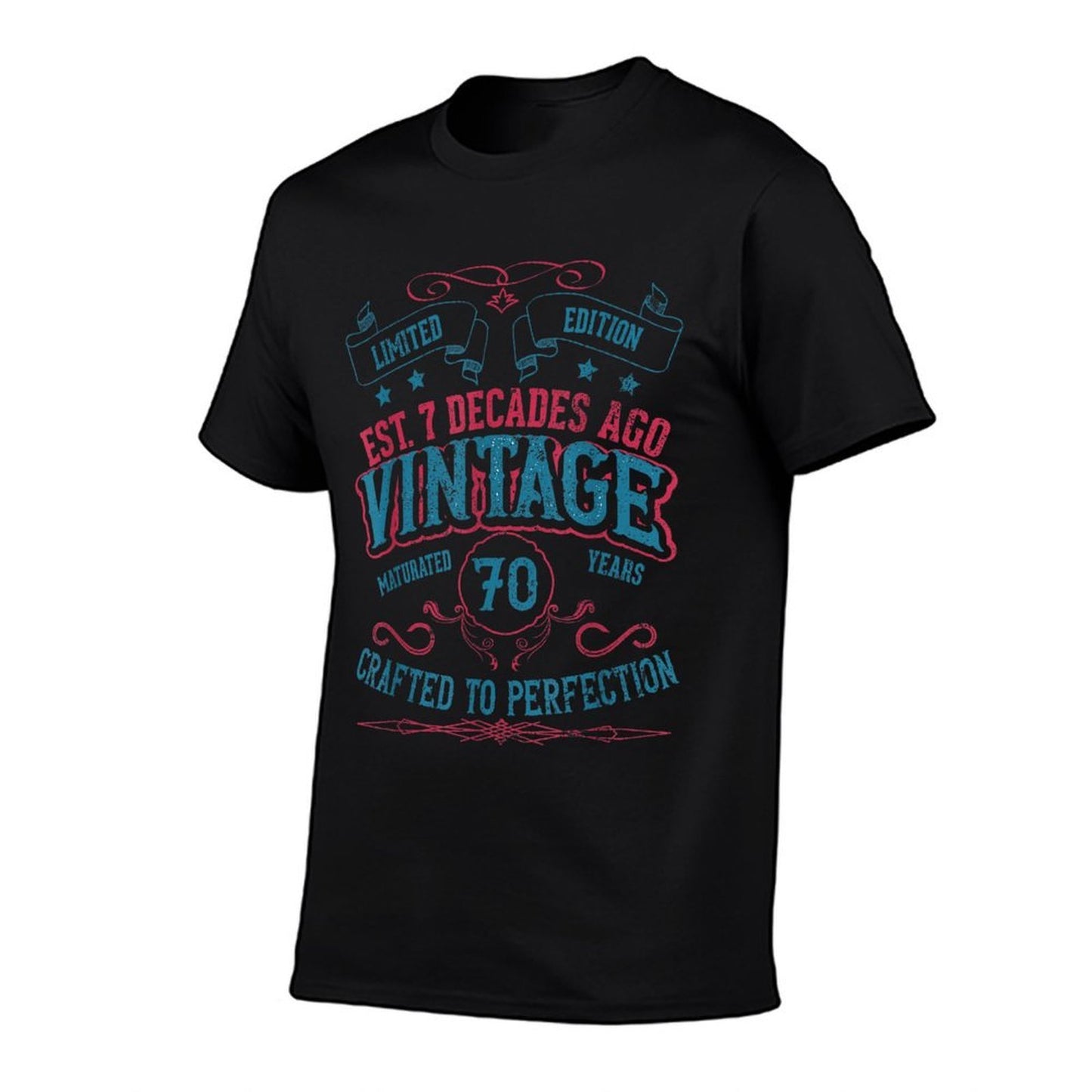 Vintage 70 Years Crafted To Perfection 70th Birthday Moisture-wicking T-Shirt