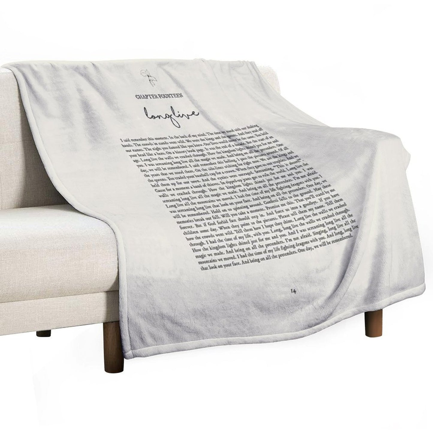 Long Live Lyrics Durable Throw Blanket