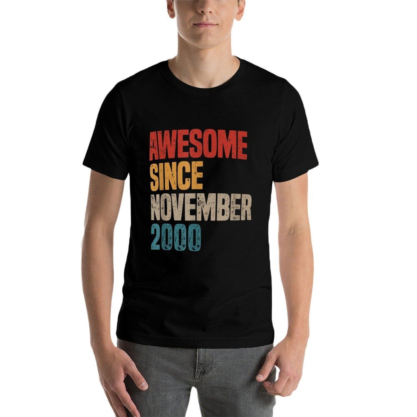 Vintage 2000 Birthday Born November 2000 21st Birthday Odor-resistant T-Shirt