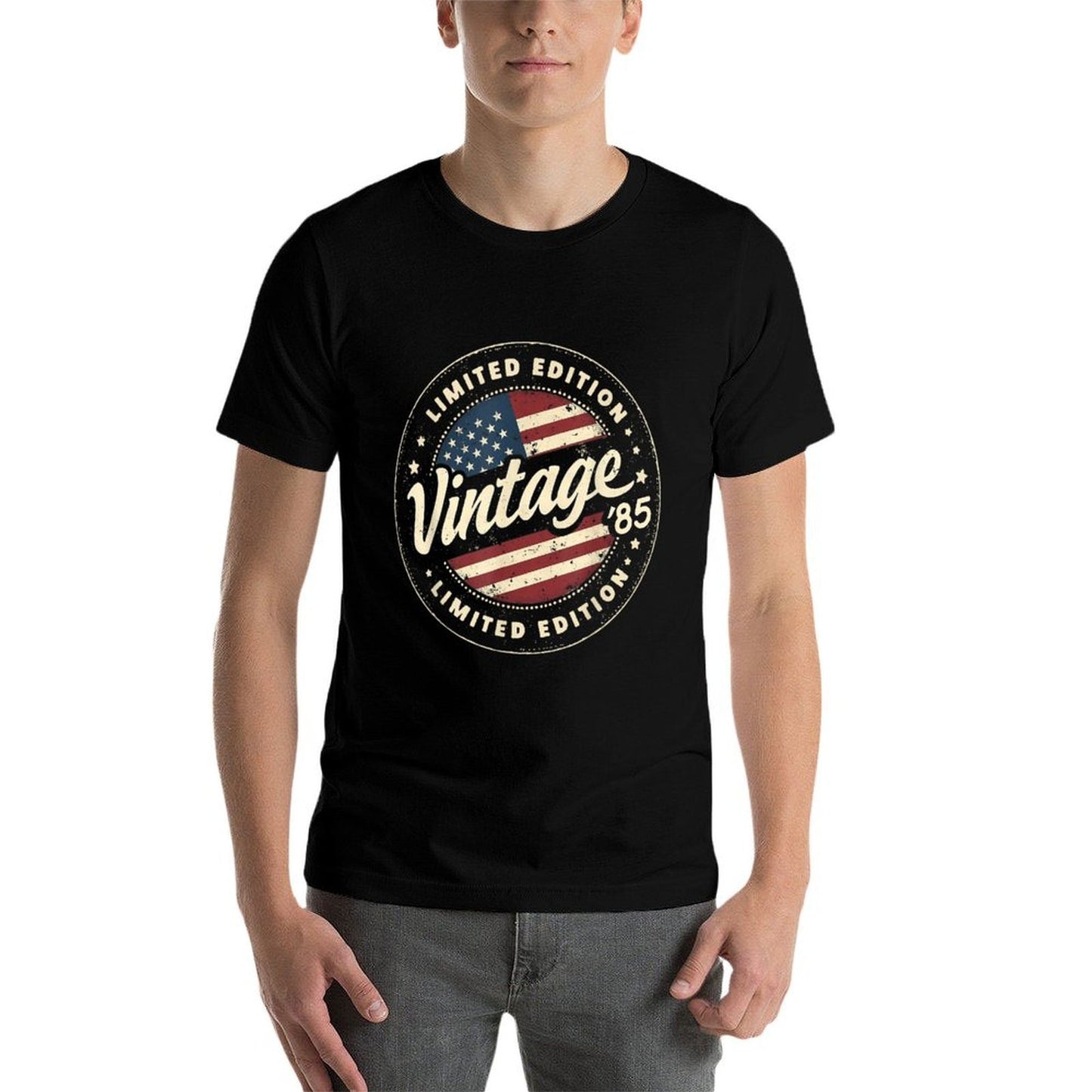 Vintage 40th Birthday Men Born 1985 40 Years Old Bday Mens Slim-fit Cut T-Shirt