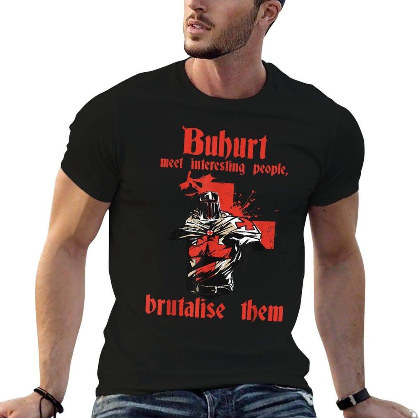 Vintage Buhurt Hobby Knight Outfit Buhurt Tournament Graphic-printed T-Shirt