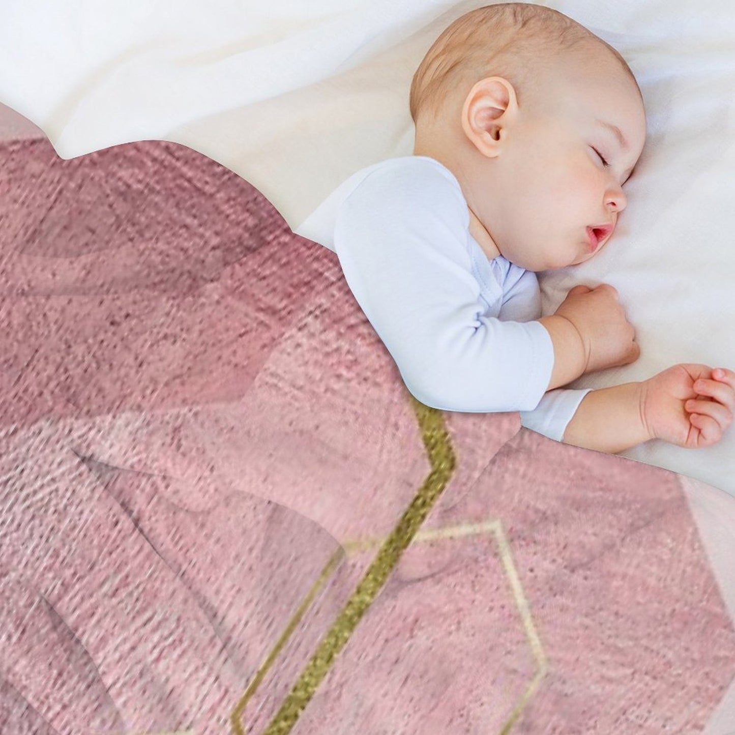 Emerald Green And Pink Geo No 3 Premium Throw Blanket