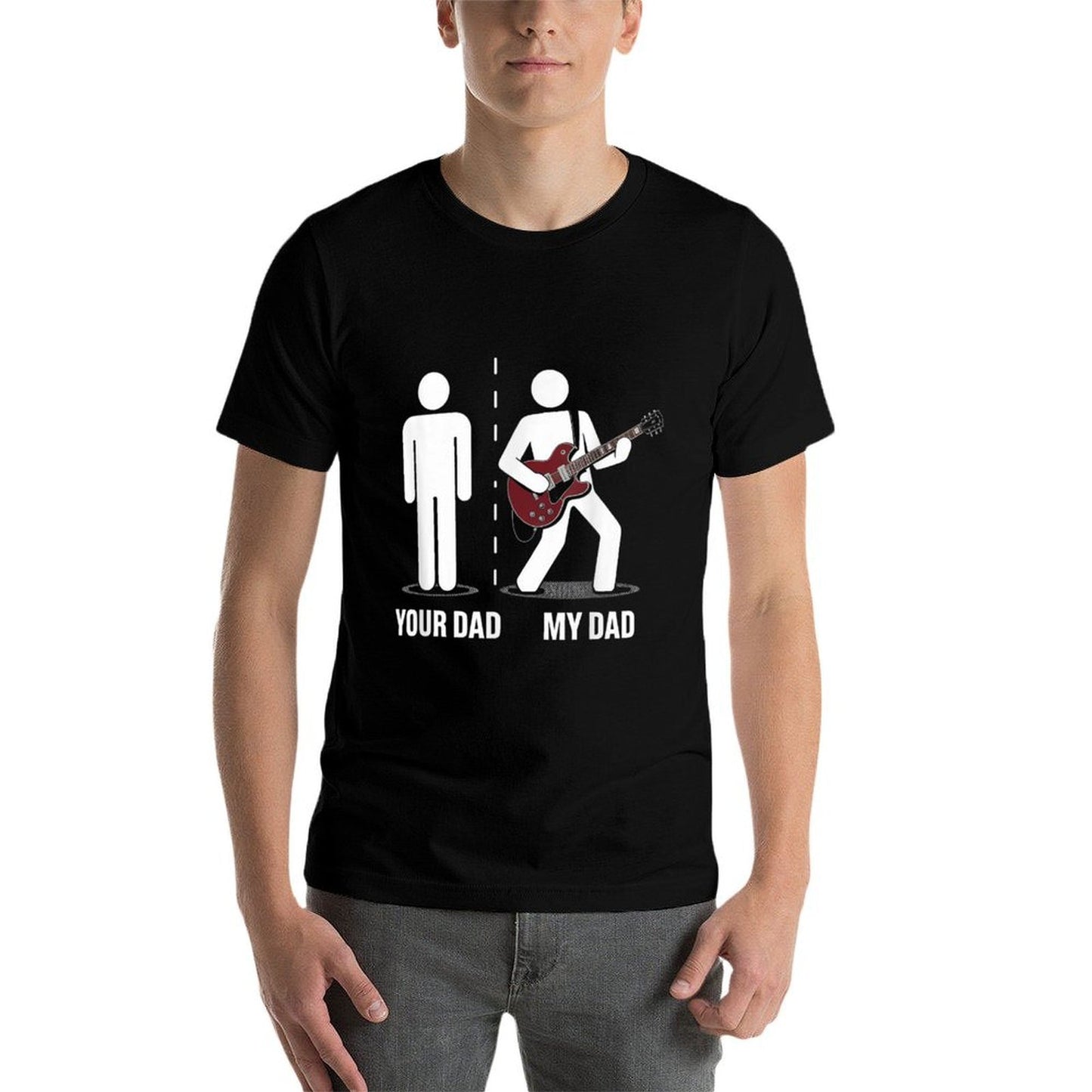 Your Dad My Dad Funny Father Music Guitar Player Humor Eco-friendly Material T-Shirt