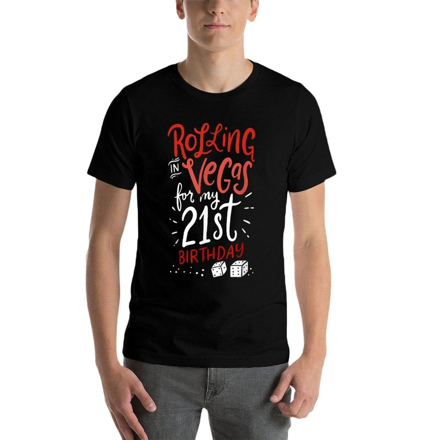 21st Birthday I Funny Las Vegas Gambling Casino Trendy Pattern T-Shirt