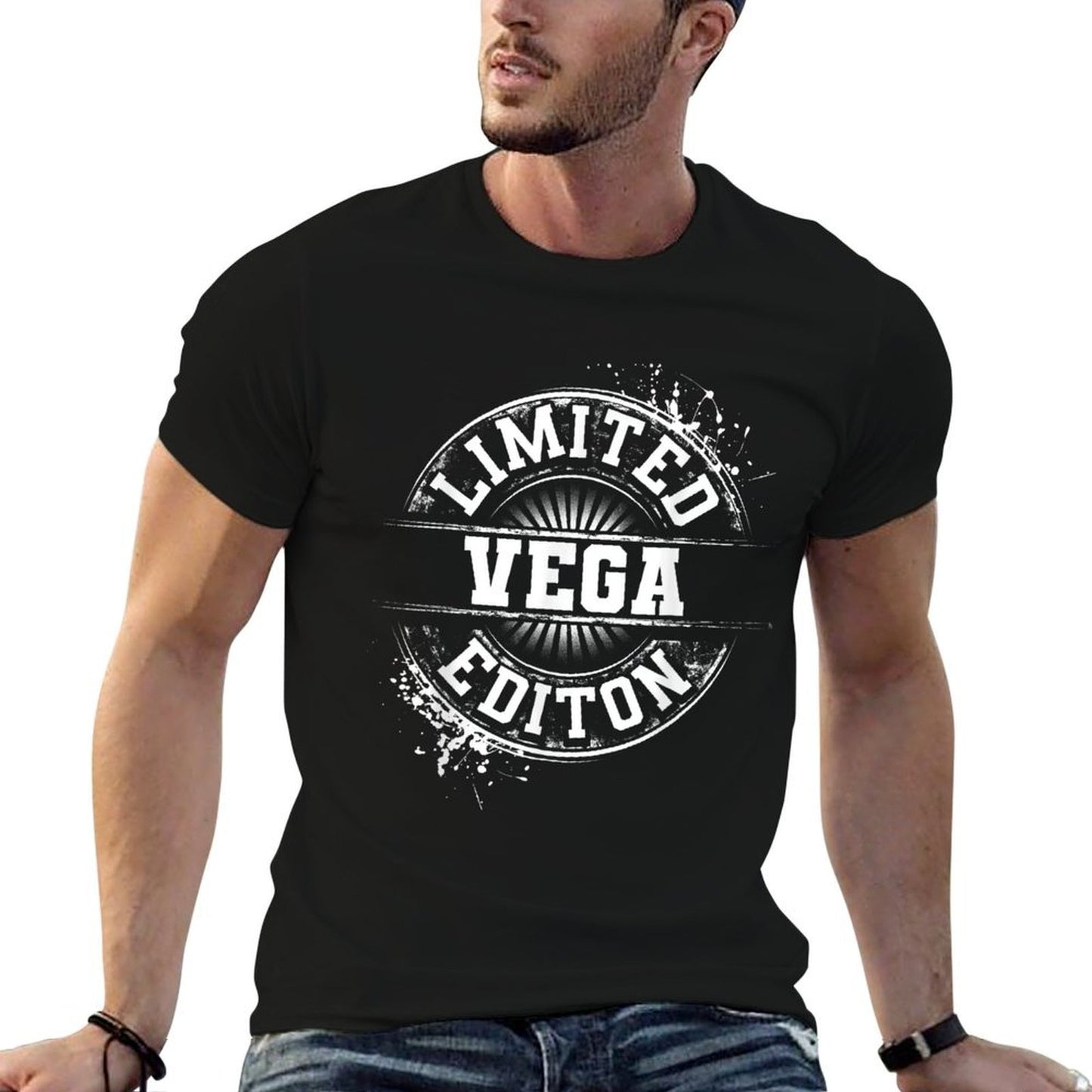 VEGA Funny Surname Family Tree Birthday Reunion Gift Idea Heathered Texture T-Shirt
