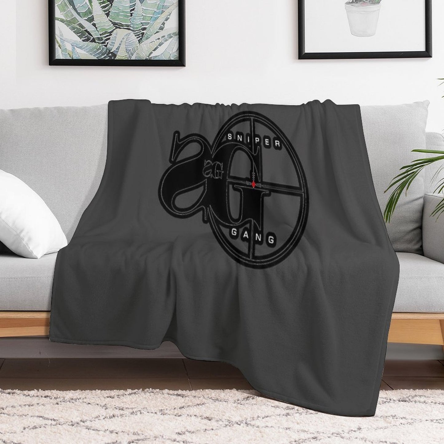 Snipergang Logo Kodak Black Comfort Throw Blanket