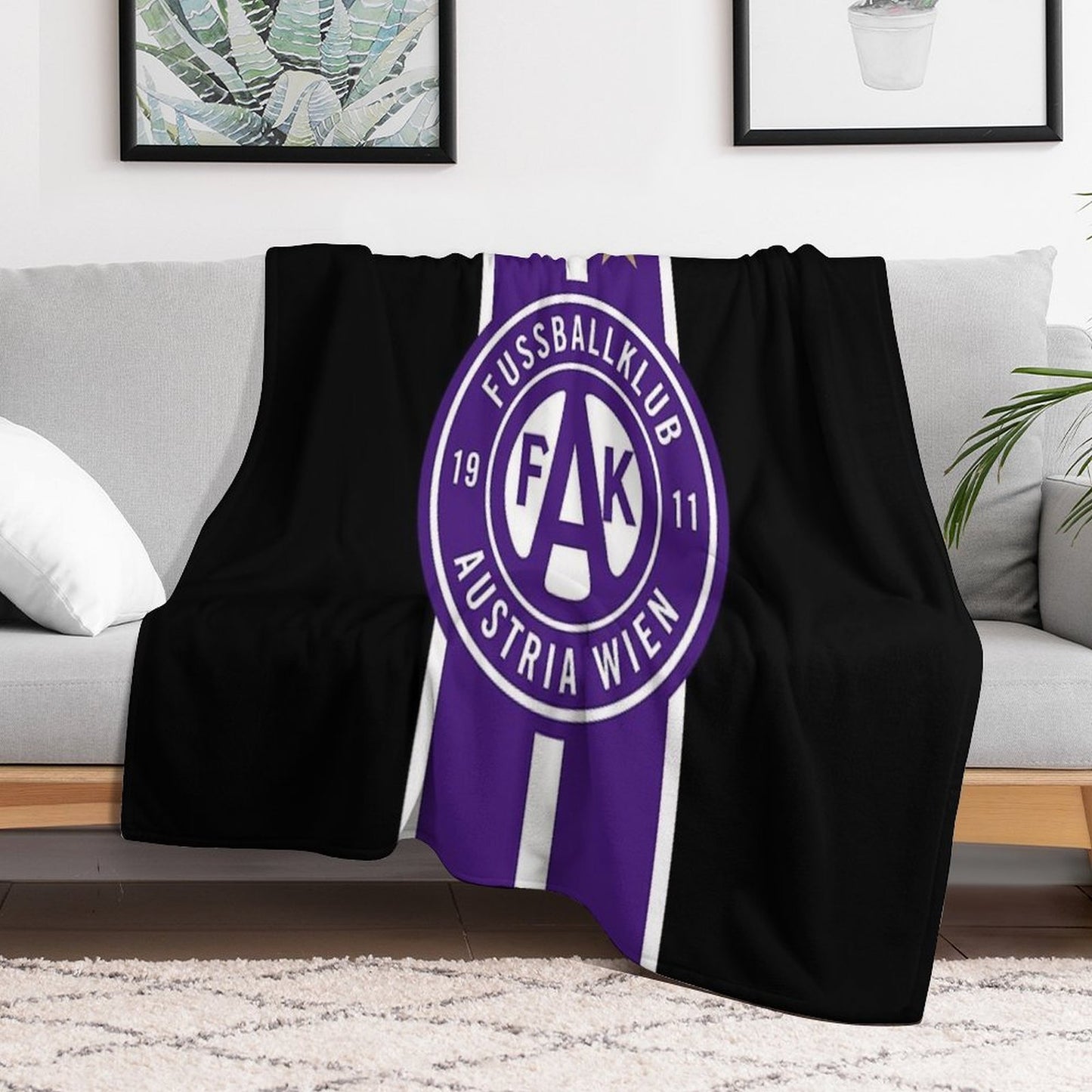 Austria Footbal Fans Ultras Hooligans Vienna Wien Compact Throw Blanket