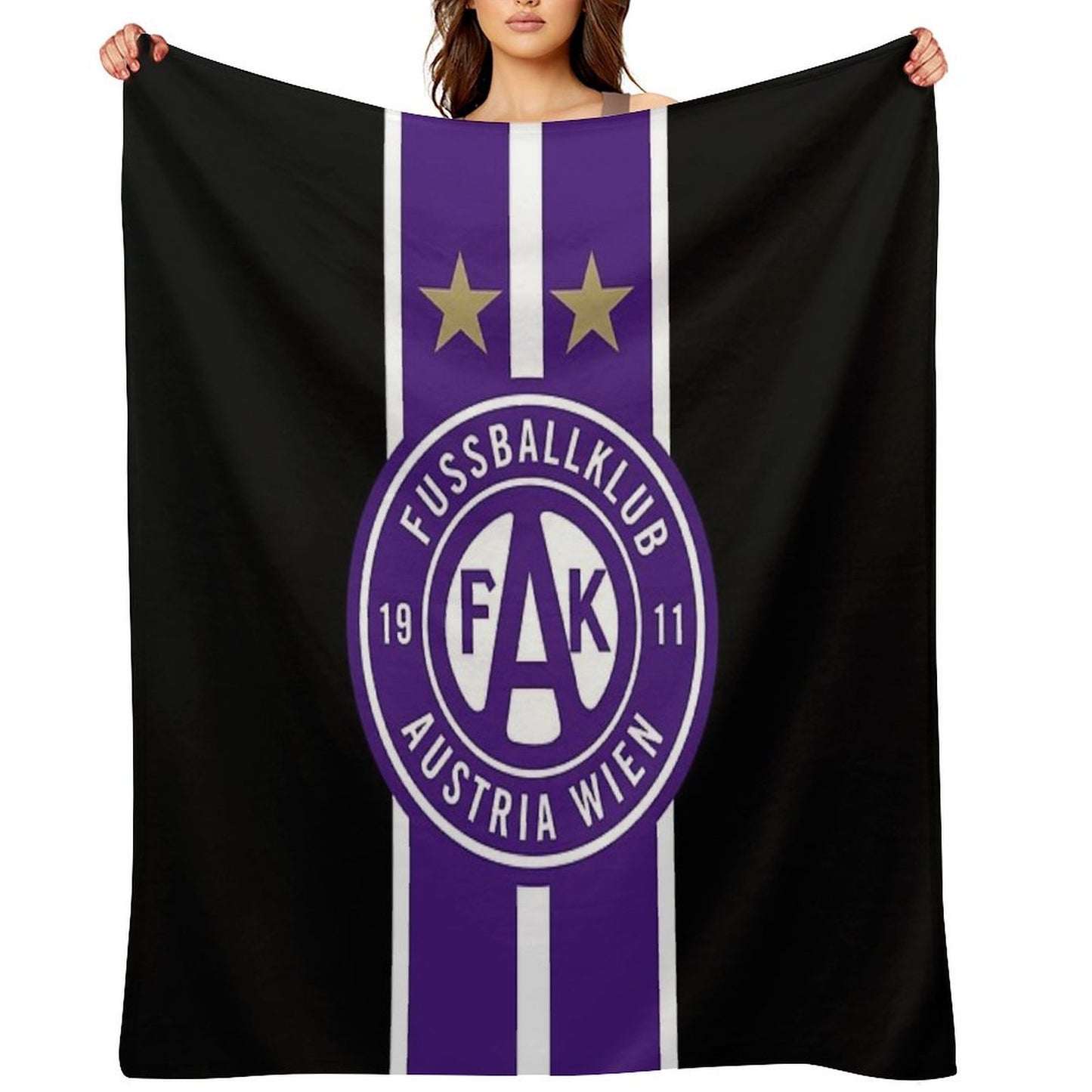 Austria Footbal Fans Ultras Hooligans Vienna Wien Compact Throw Blanket