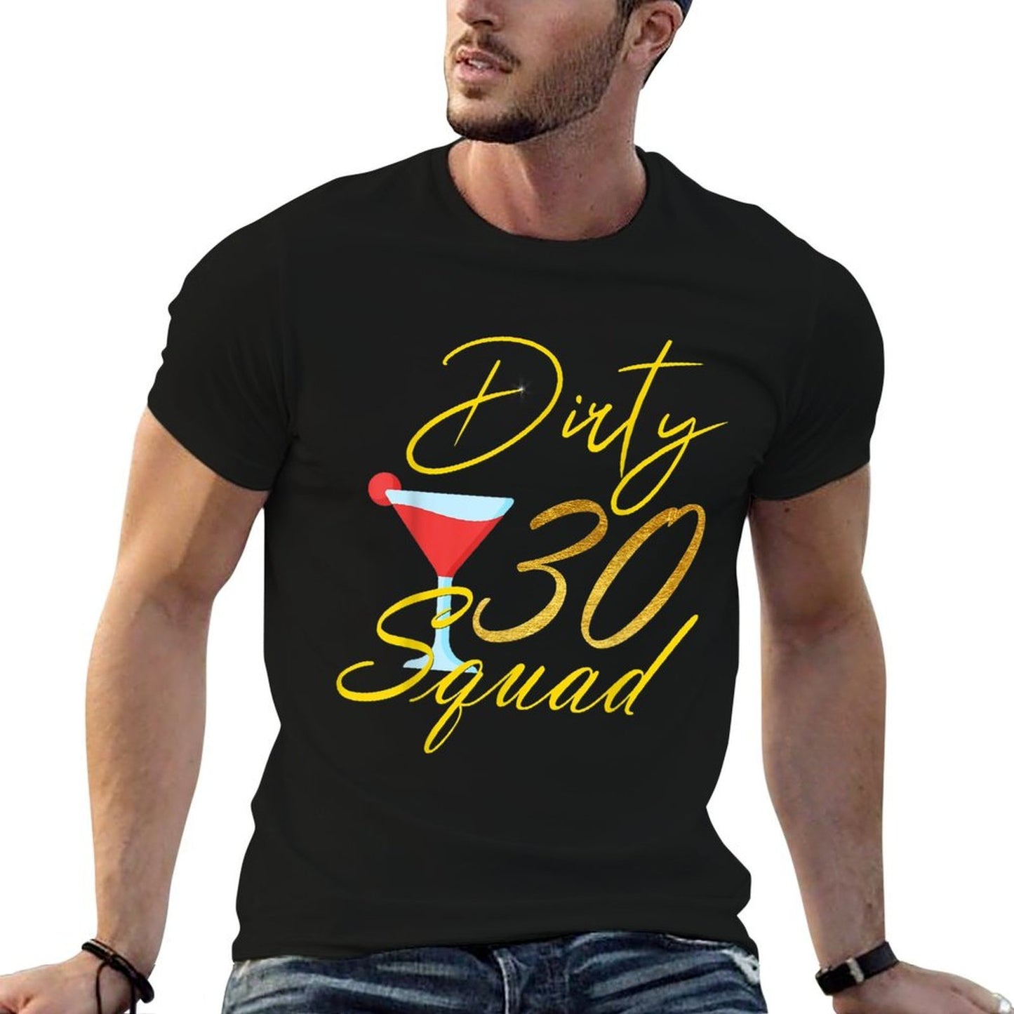 30th Birthday Bestie Dirty Thirty Squad 30 Birthday Squad Graphic-printed T-Shirt