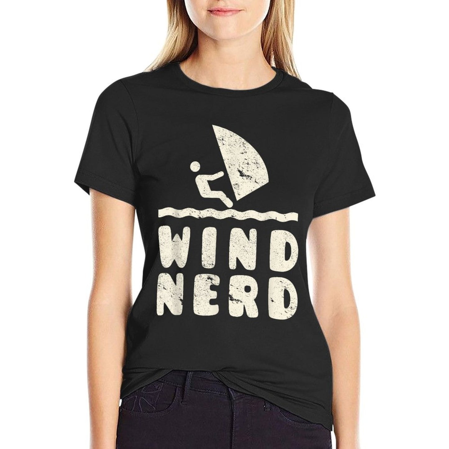Wind Nerd Funny Windsurfer Windsurfing Beach Hobby Comfortable T-Shirt