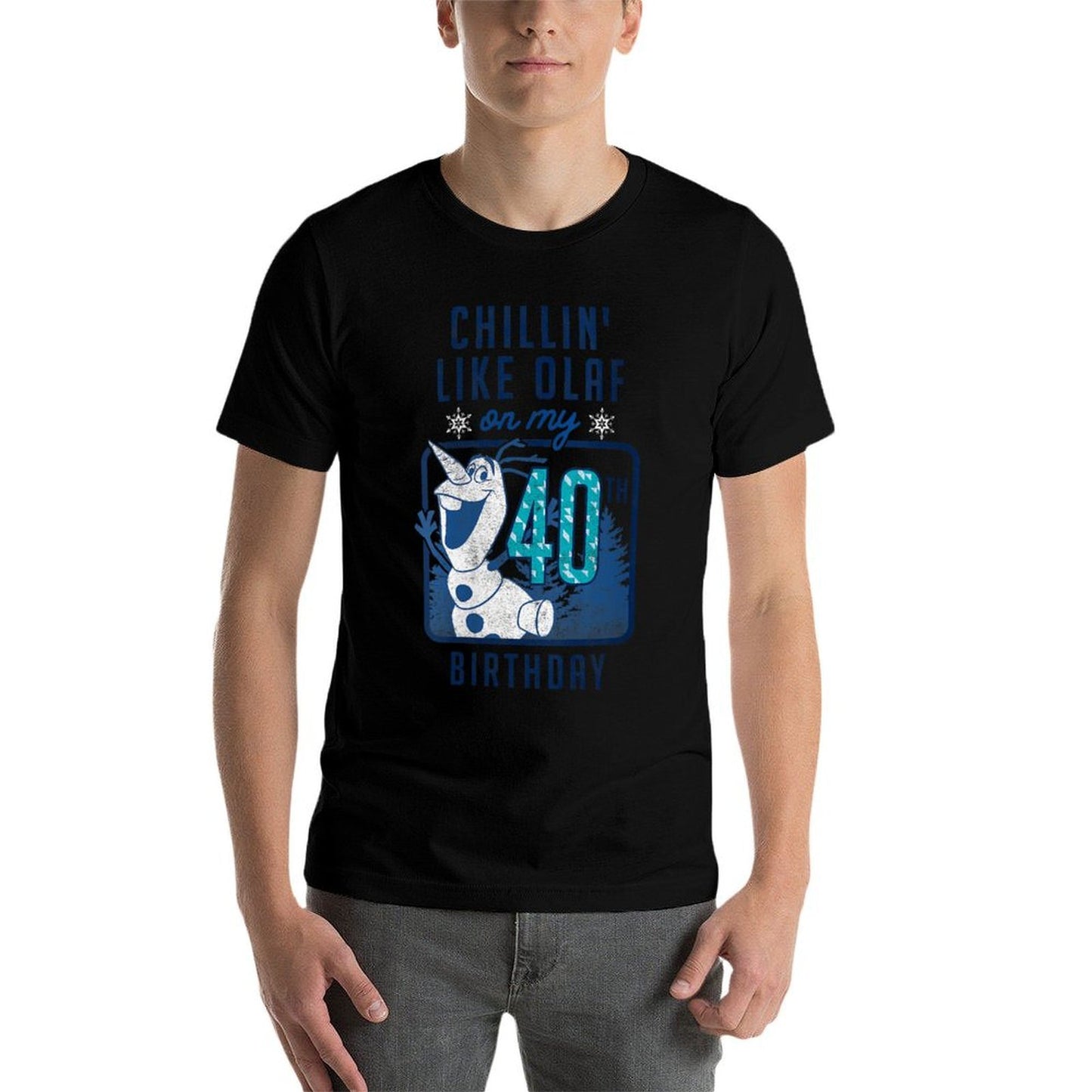 Womens Disney Frozen Chillin' Like Olaf On My 40th Birthday Soft T-Shirt