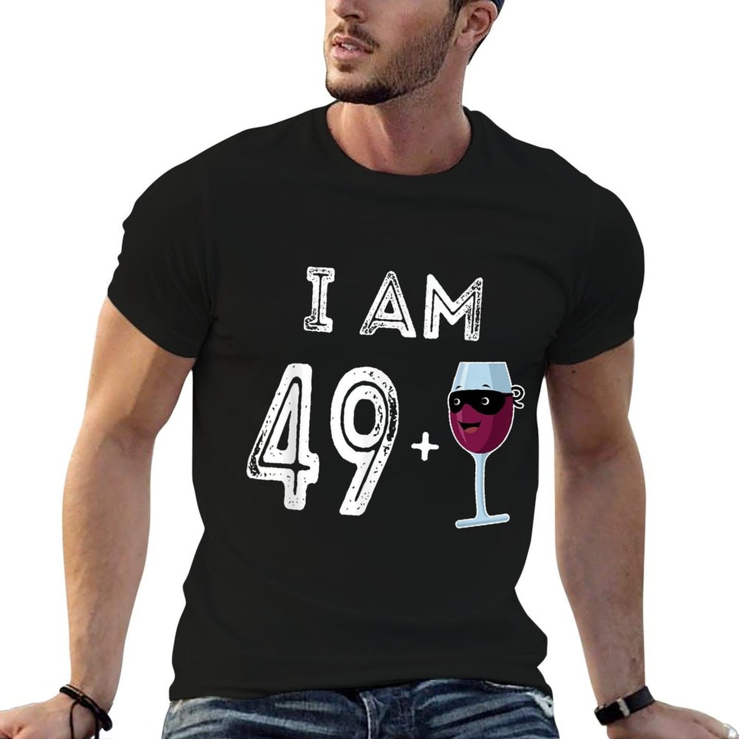 50 Years Old Red Wine Glass Gift 50th Birthday Cotton T-Shirt