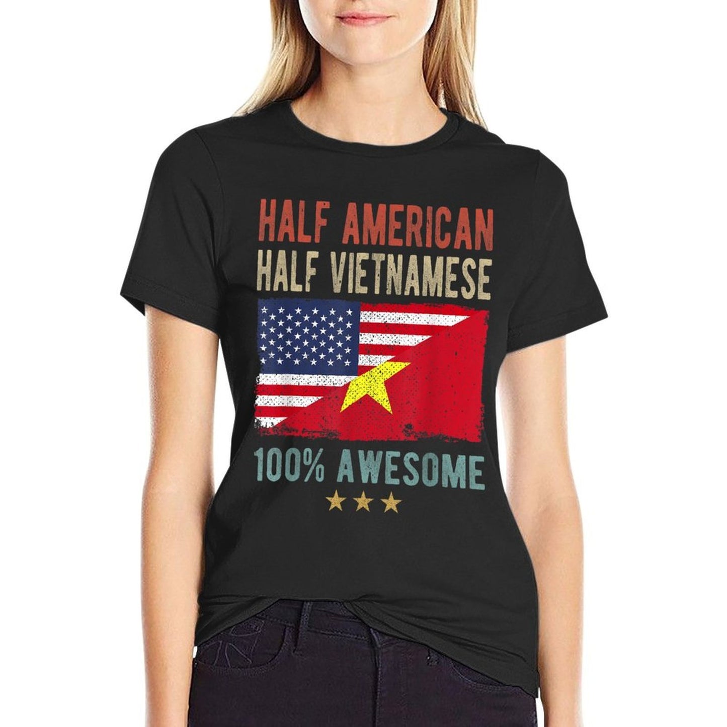 USA Vietnam Half American Half Vietnamese Versatile T-Shirt
