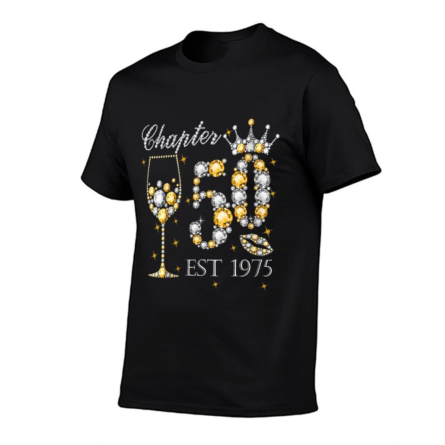 Womens Chapter 50 Est 1975 50th Birthday Decorations For Her Cotton T-Shirt