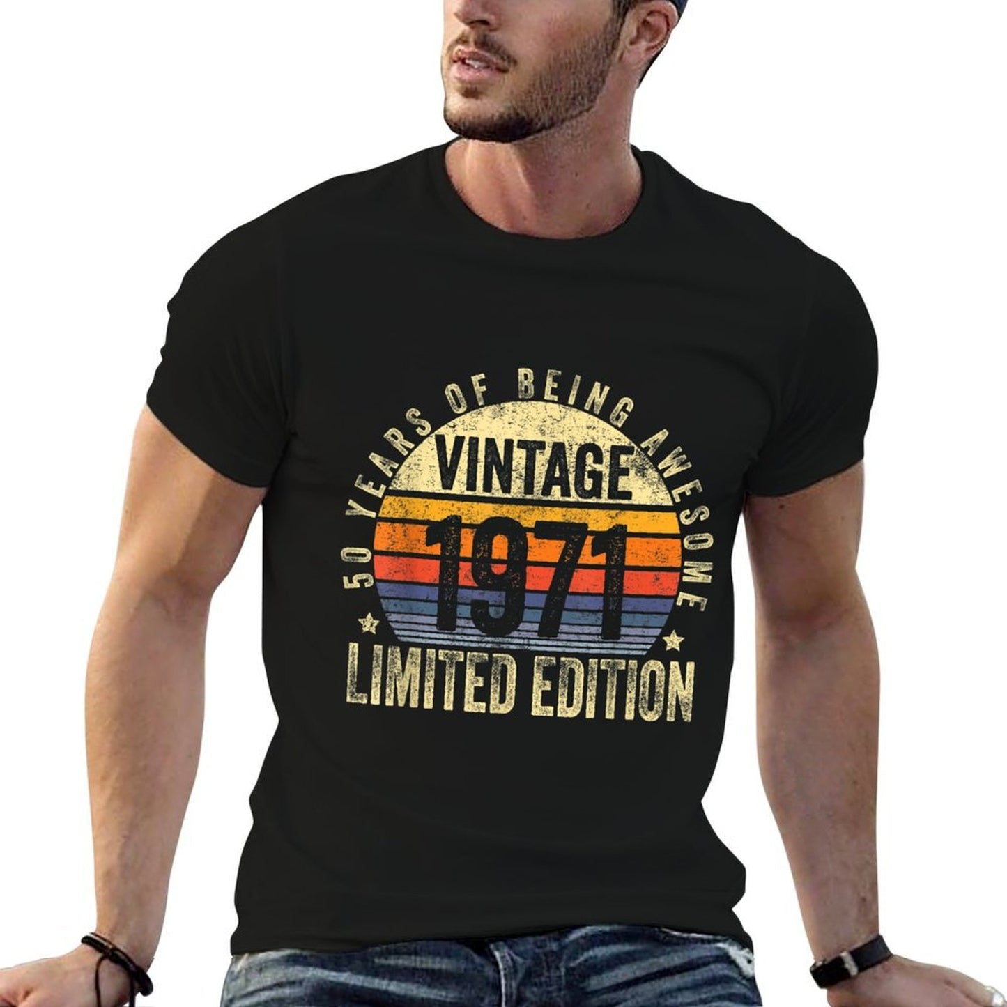 50 Year Old Gifts Vintage 1971 Limited Edition 50th Birthday High-quality Stitching T-Shirt