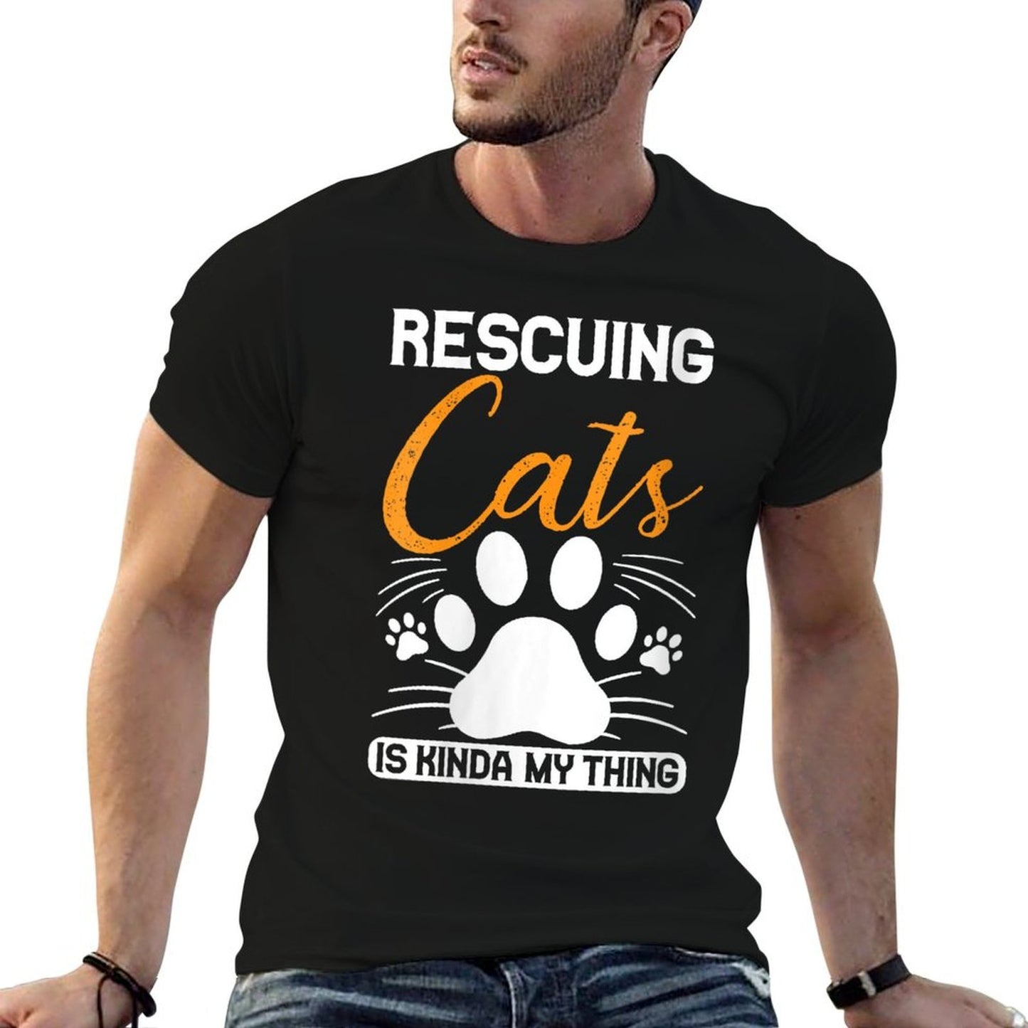 Womens Animal Rights Design For Cat Rescuer High-quality Stitching T-Shirt