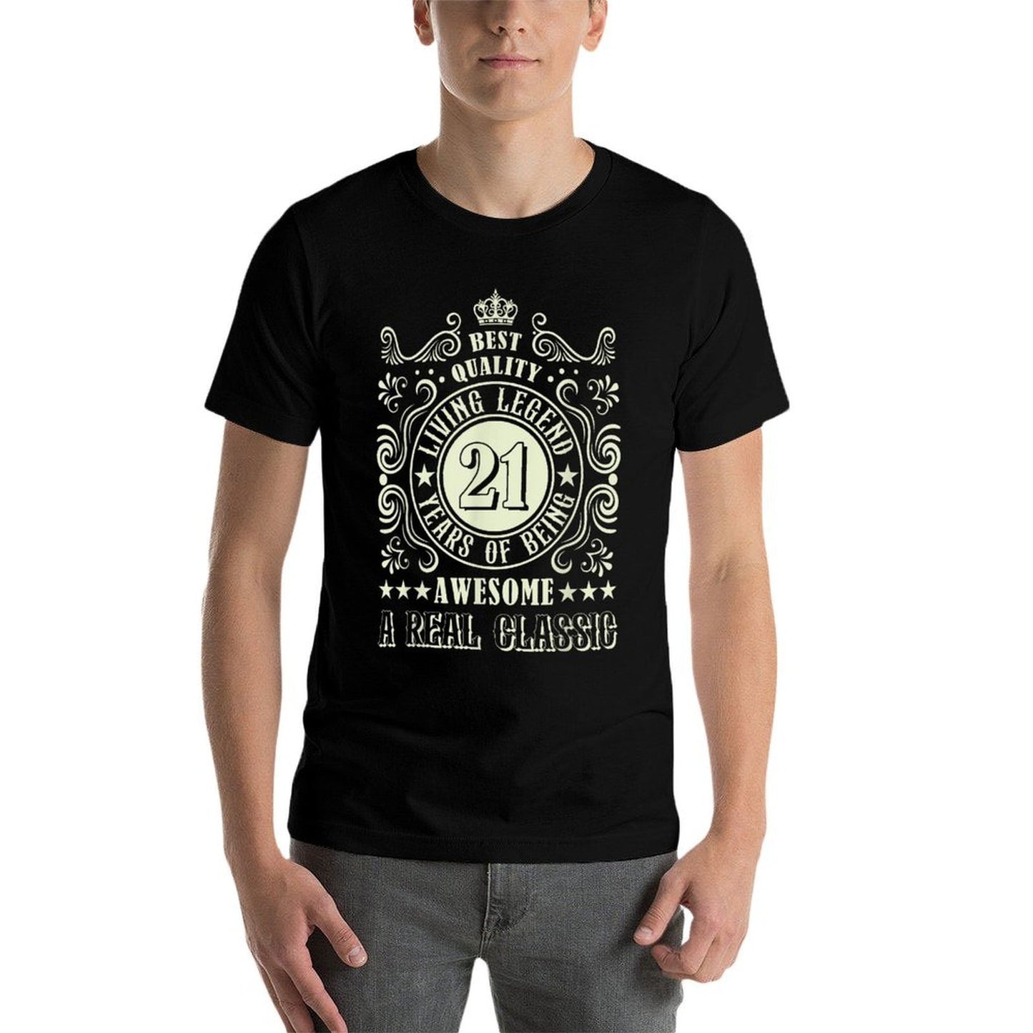 Vintage 21st Birthday Men 21 Year Old Gifts 21st Birthday Quick-drying T-Shirt