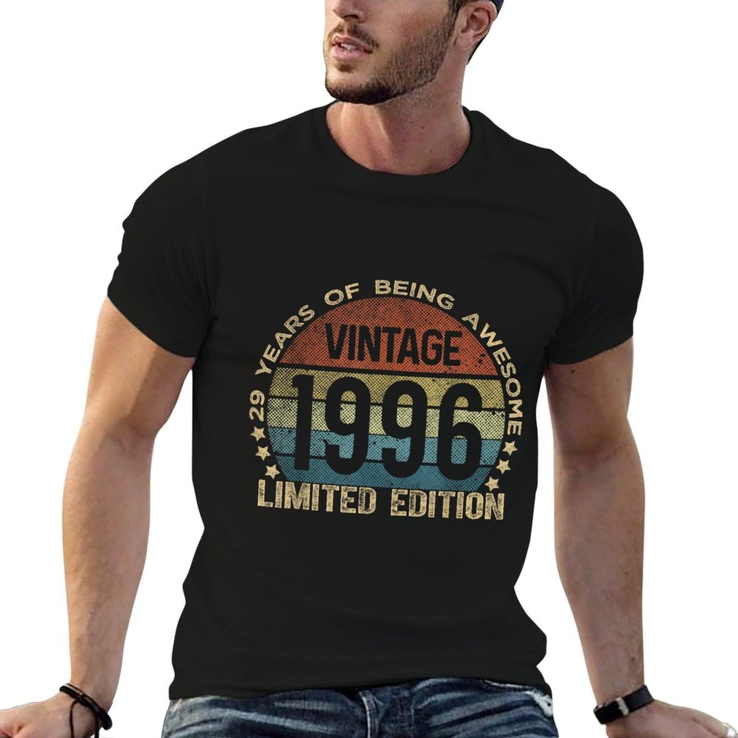 29 Year Old Gifts Vintage 1996 Limited Edition 29th Birthday Heathered Texture T-Shirt