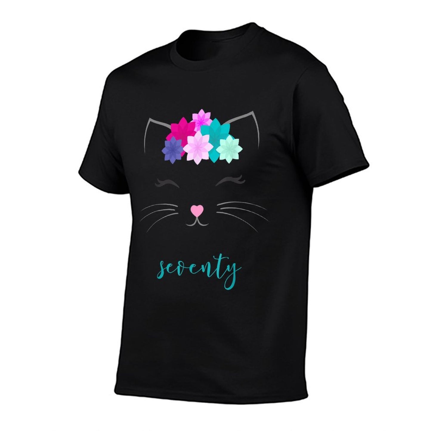 70th Birthday Kitty Cat for Girls High-quality Stitching T-Shirt