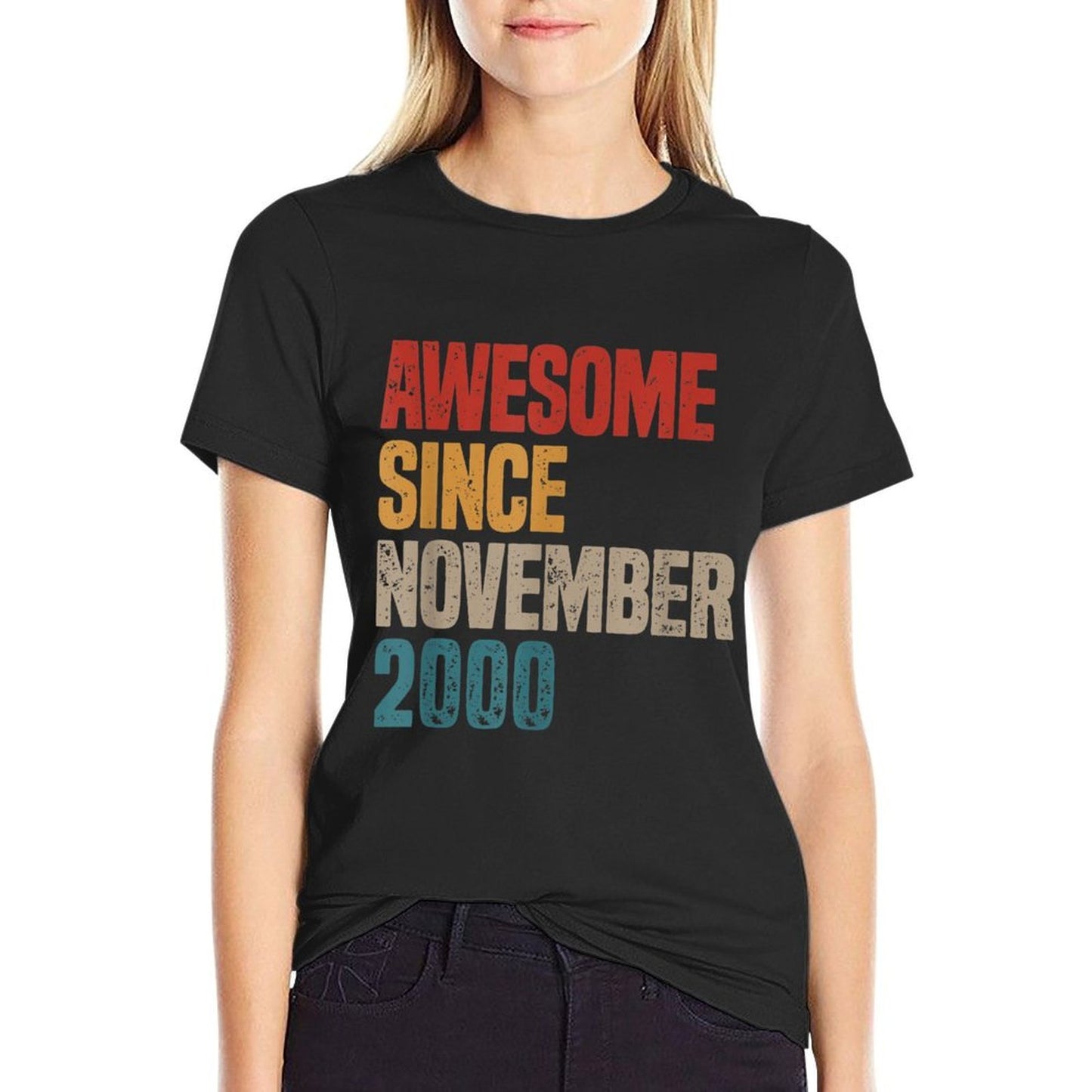 Vintage 2000 Birthday Born November 2000 21st Birthday Odor-resistant T-Shirt