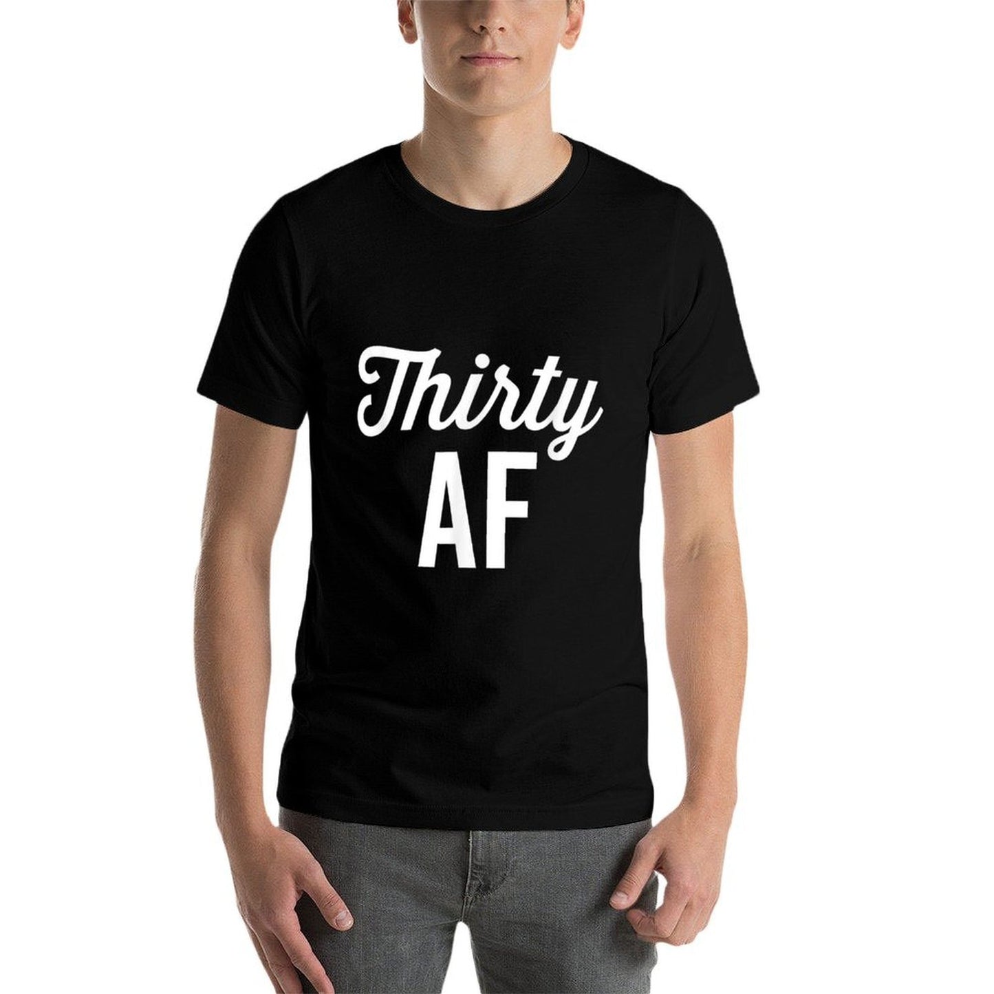 30 AF - 30th Birthday Men Women Thirty Gift Heathered Texture T-Shirt