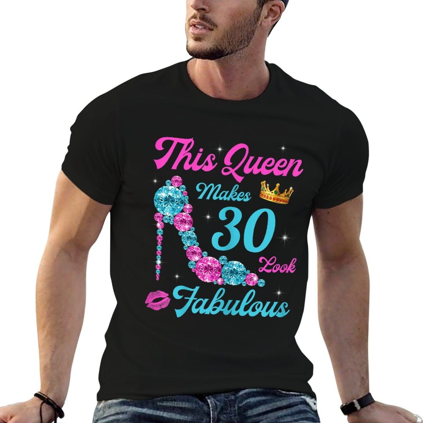 Womens This Queen Makes 30th Birthday Fabulous 30th Birthday Lightweight T-Shirt