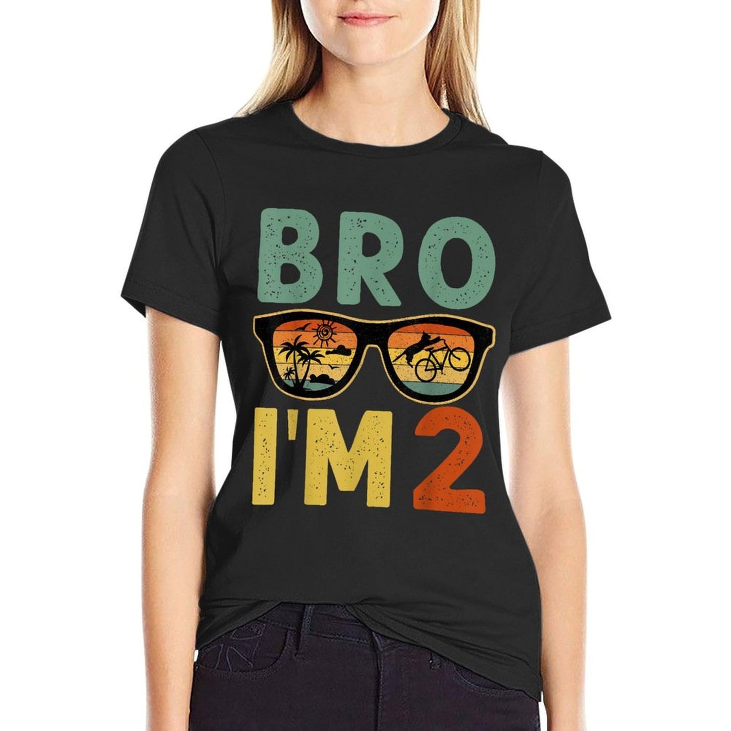 2nd Birthday Boy Bro I’m 2 Year Old Kids Two Bday Moisture-wicking T-Shirt