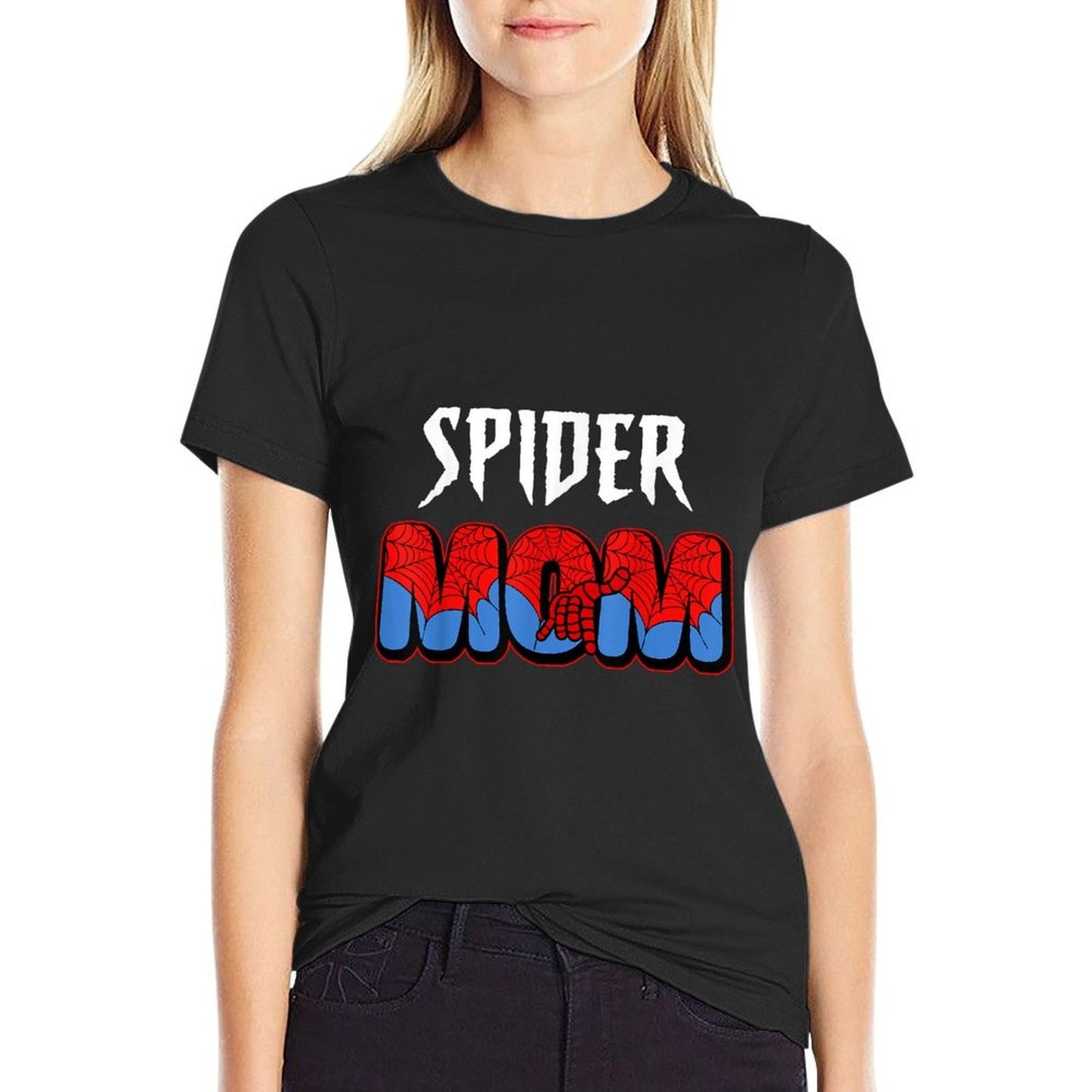 Women Spider Mom Mothers Day Matching Family Birthday High-quality Stitching T-Shirt