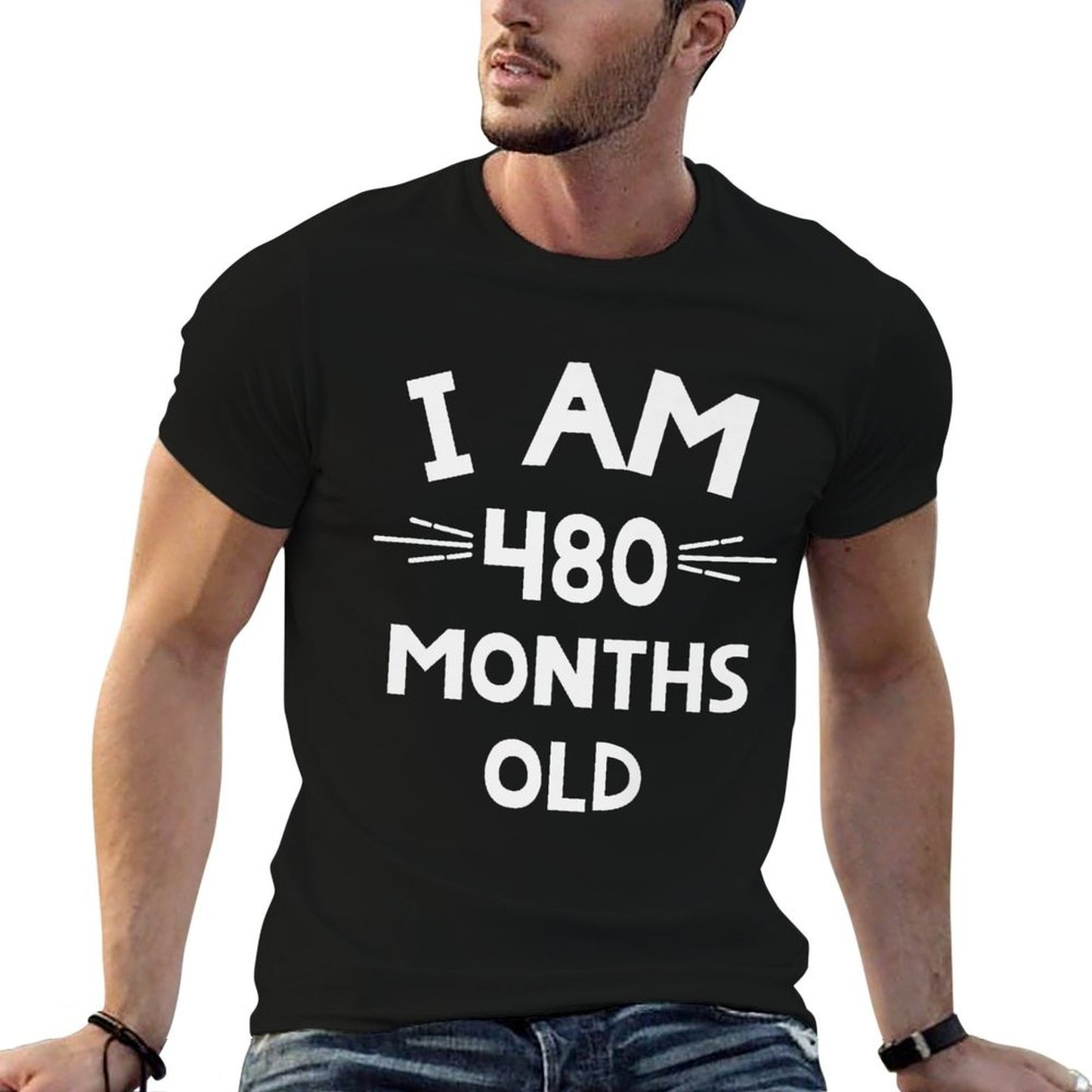 40th Birthday I Am 480 Months Old Funny Gift Premium Easy-care T-Shirt