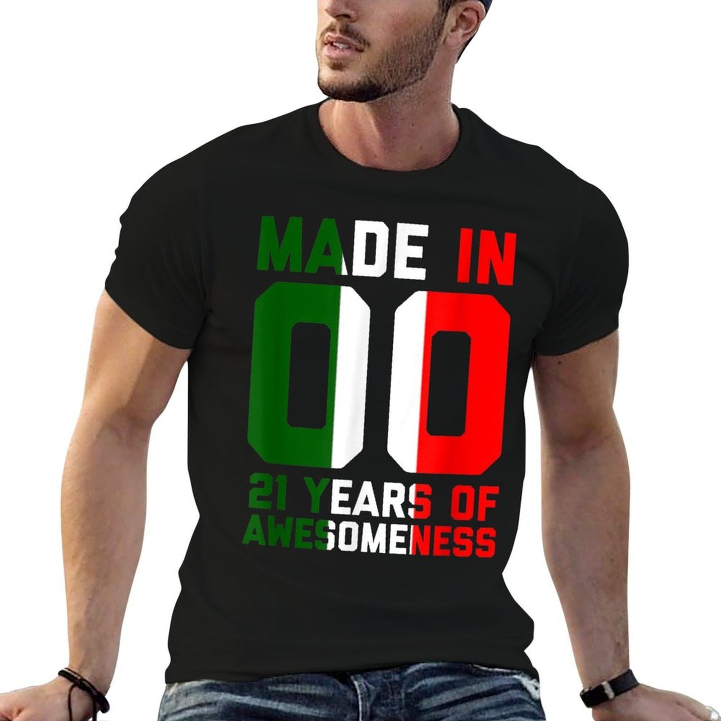 21st Birthday Italy Gifts Men Women 21 Year Old 2000 Lightweight T-Shirt