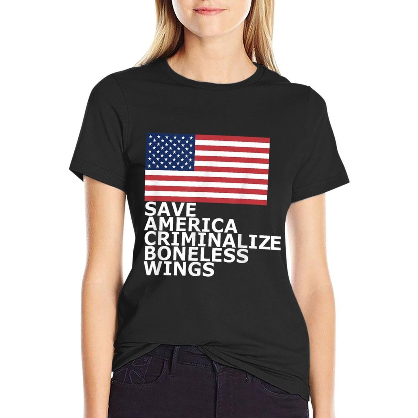 4th of July America Boneless Wings Patriotic Funny July 4 Moisture-wicking T-Shirt