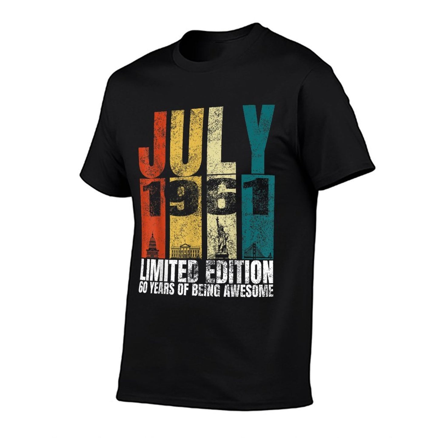 Vintage July 1961 Bday Costume 60 Years Old 60th Birthday Trendy Pattern T-Shirt