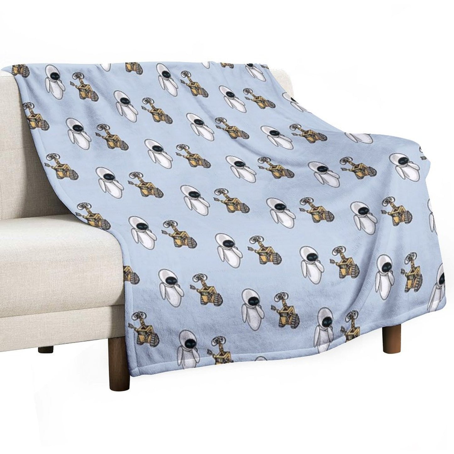 Wall-e And Eve Bundle Velvety-soft Throw Blanket