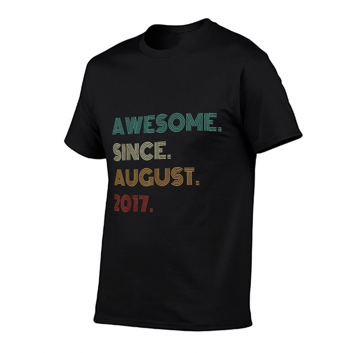 8 Years Old Awesome Since August 2017 8th Birthday Durable T-Shirt