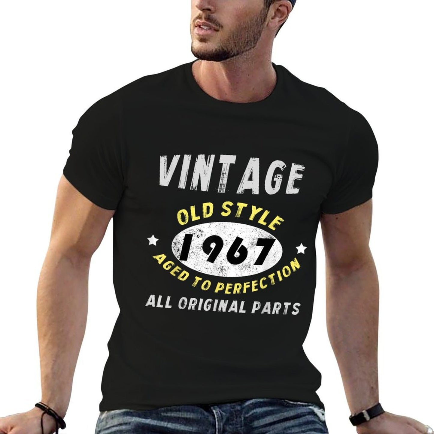50th Birthday - Turning 50 Gift Idea 1967 50 Years Old Rolled Sleeves T-Shirt
