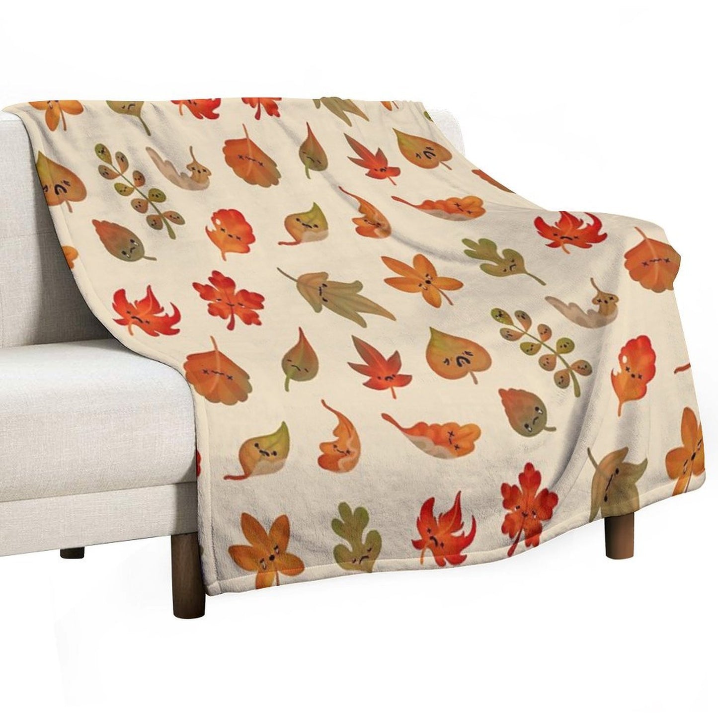Sad Fallen Leaves Versatility Throw Blanket