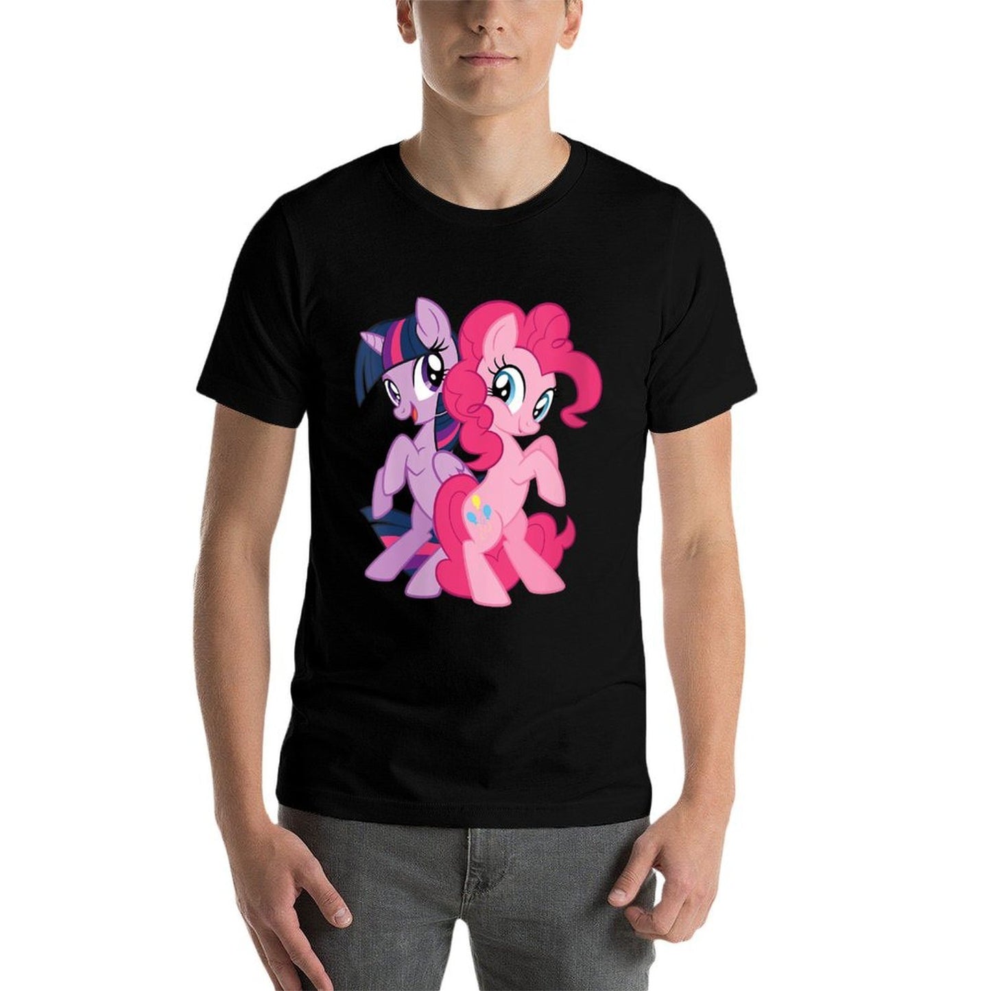 Womens Twilight Sparkle And Pinkie Pie Back To Back High-quality Stitching T-Shirt
