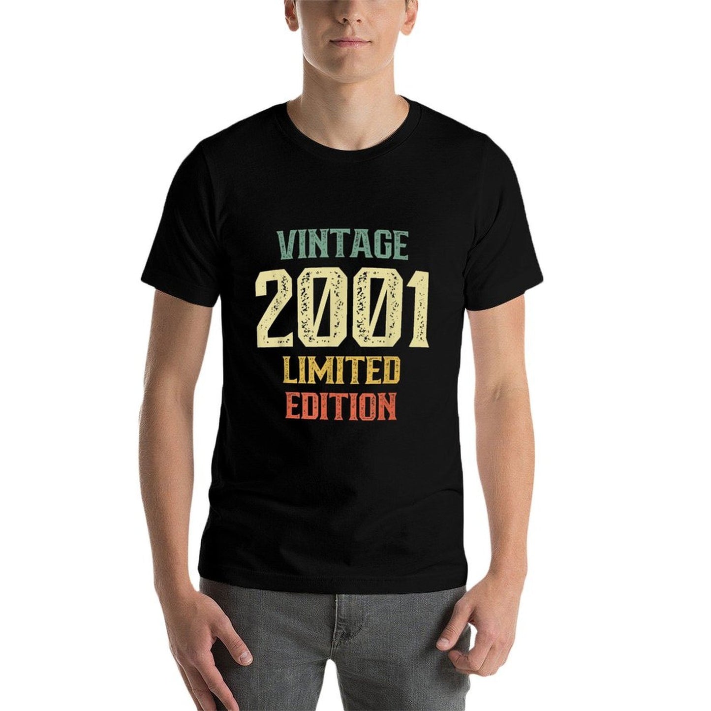Vintage 2001 Limited Edition 21 Year Old Funny 21st Birthday Stretchy T-Shirt