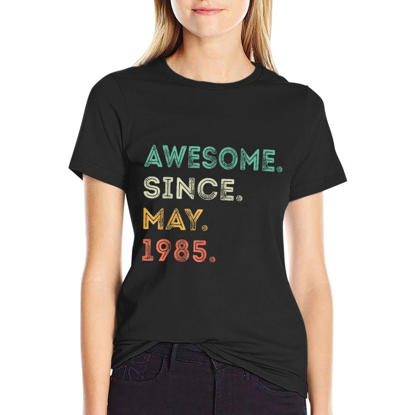40 Years Old Awesome Since May 1985 40th Birthday Graphic-printed T-Shirt
