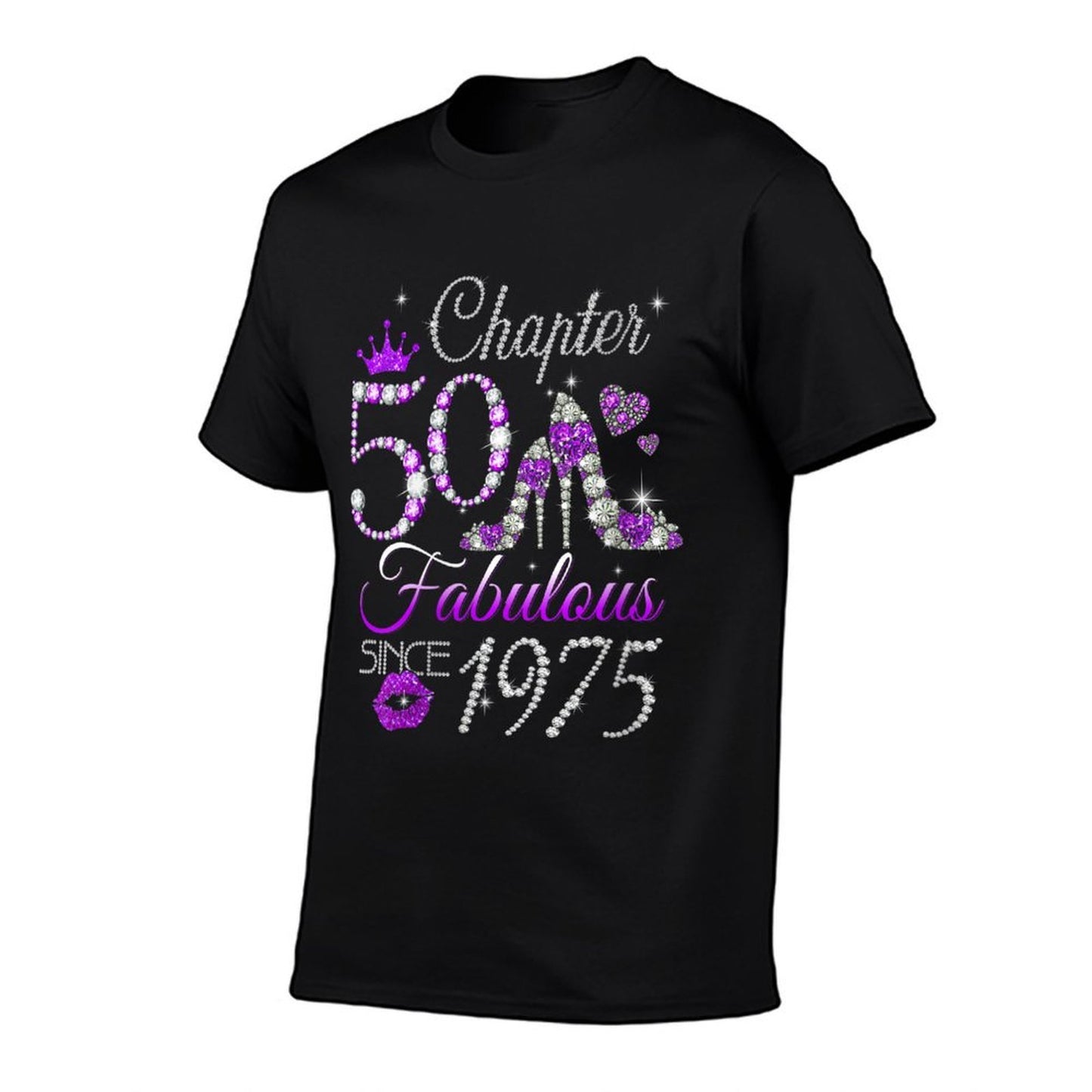 Womens Chapter 50 Fabulous Since 1975 50th Birthday Queen Diamond Versatile T-Shirt