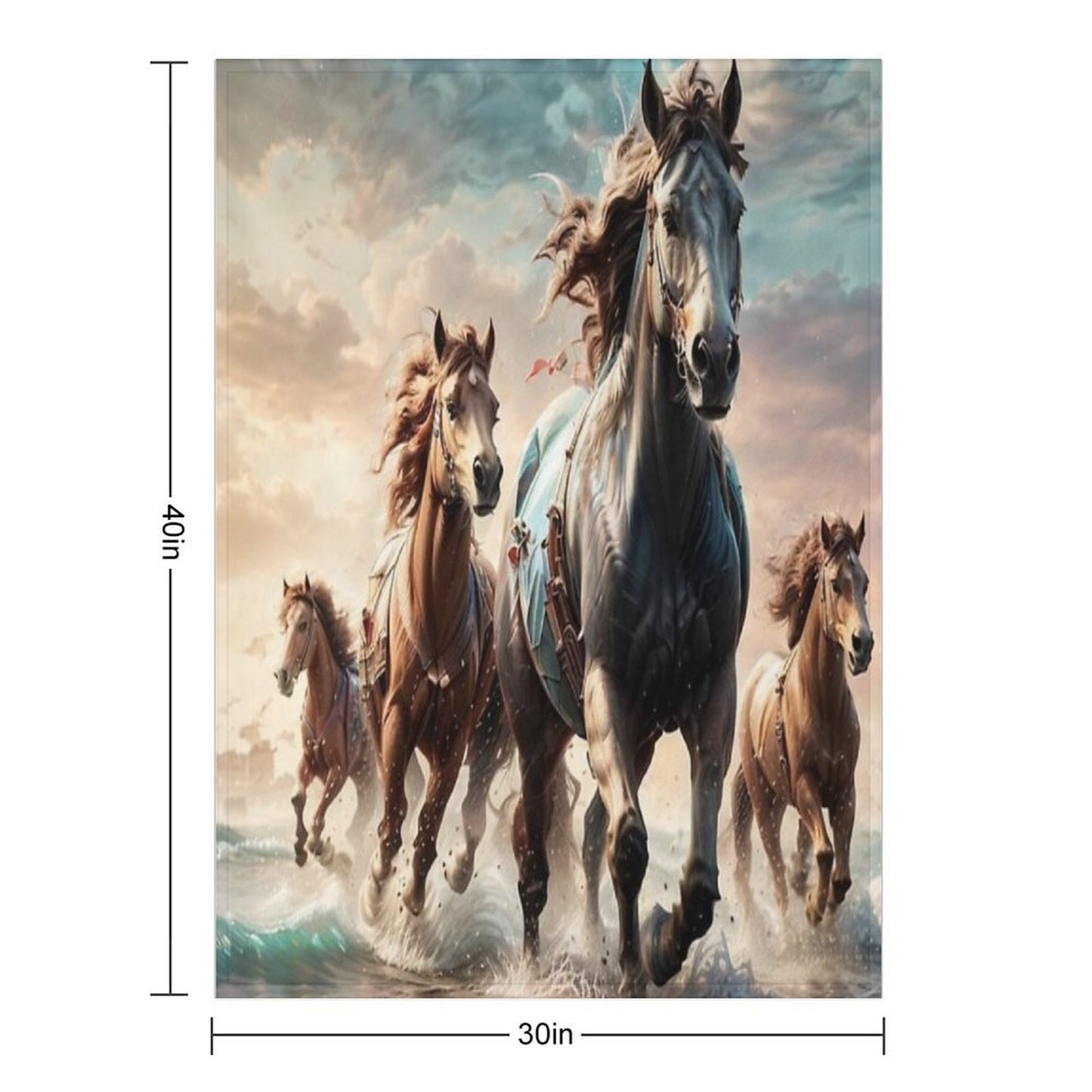 001 Wild Horses Versatility Throw Blanket