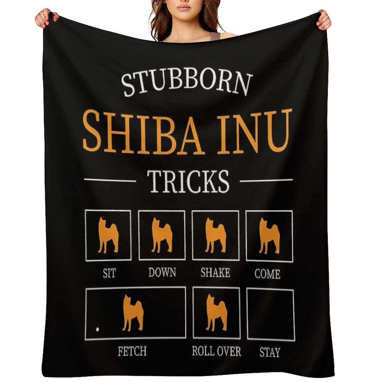 Shiba Inu, Gift, Shirt Wrinkle-free Throw Blanket