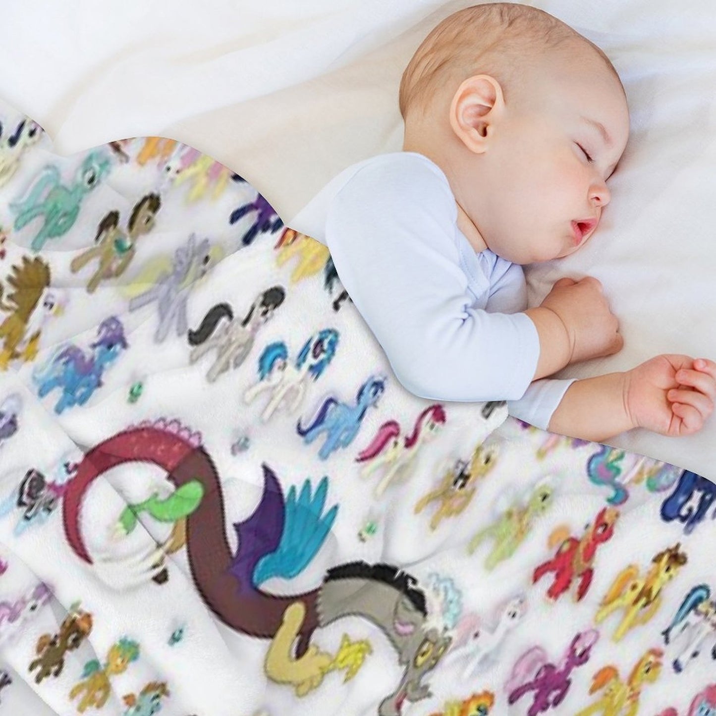 100 PONIES MEGA-PATTERN Sustainable Throw Blanket