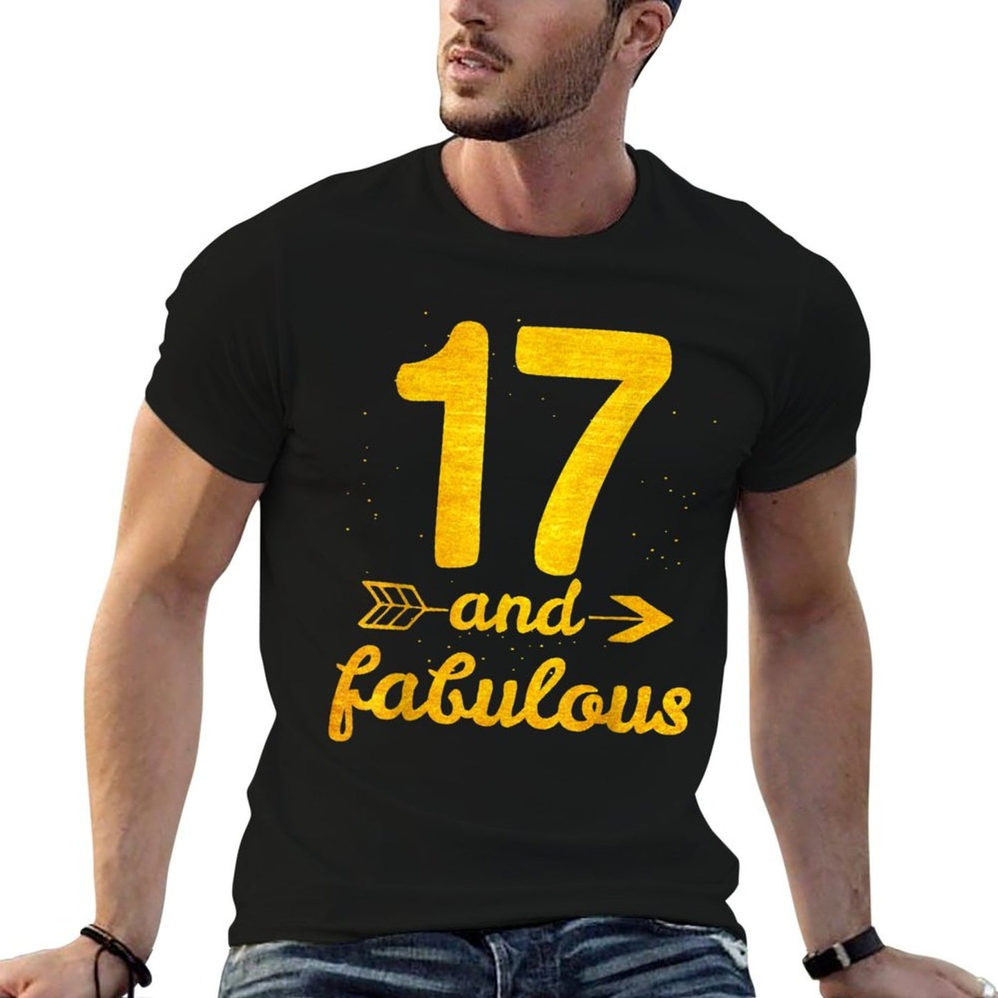 17 And Fabulous 17 Years Old Flamingo Lover 17th Birthday Odor-resistant T-Shirt