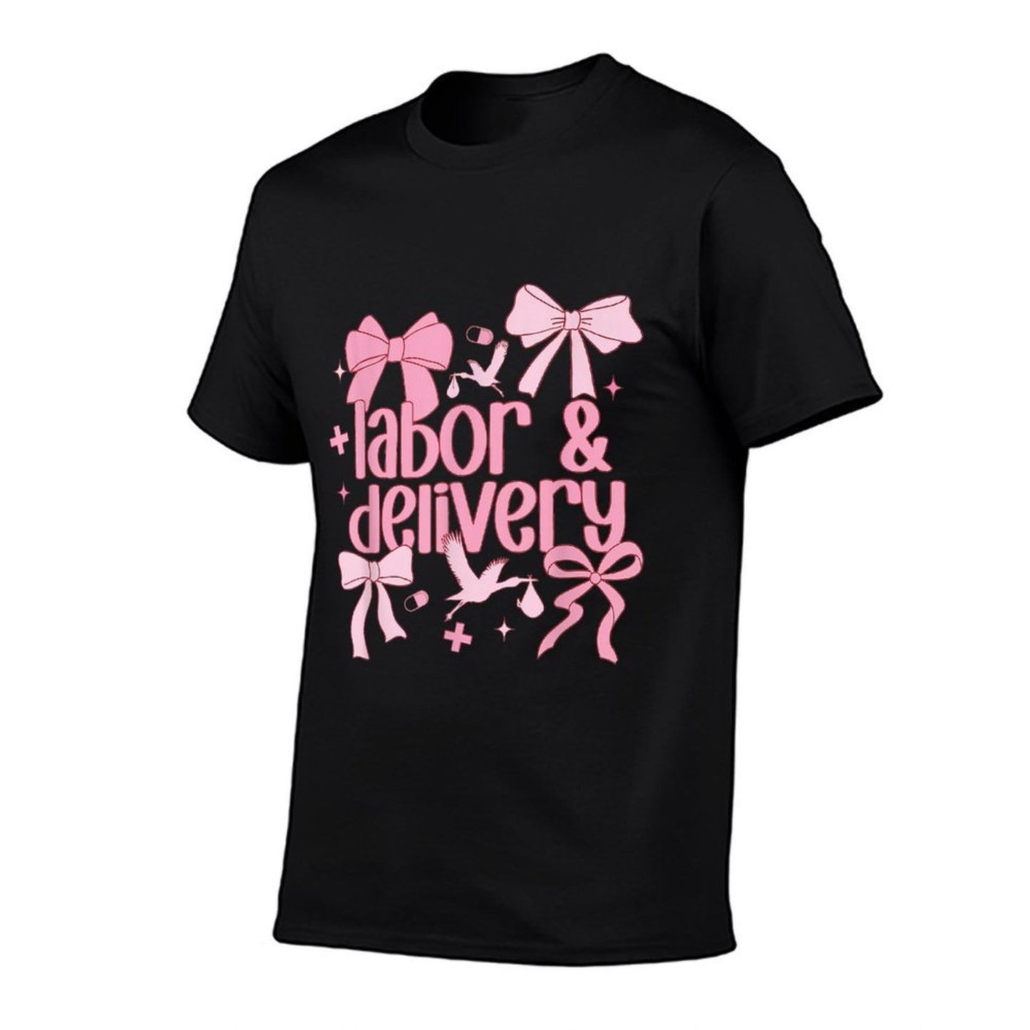 Women Labor And Delivery Nurse Grad Coquette Pink Bow Ribbon Soft T-Shirt